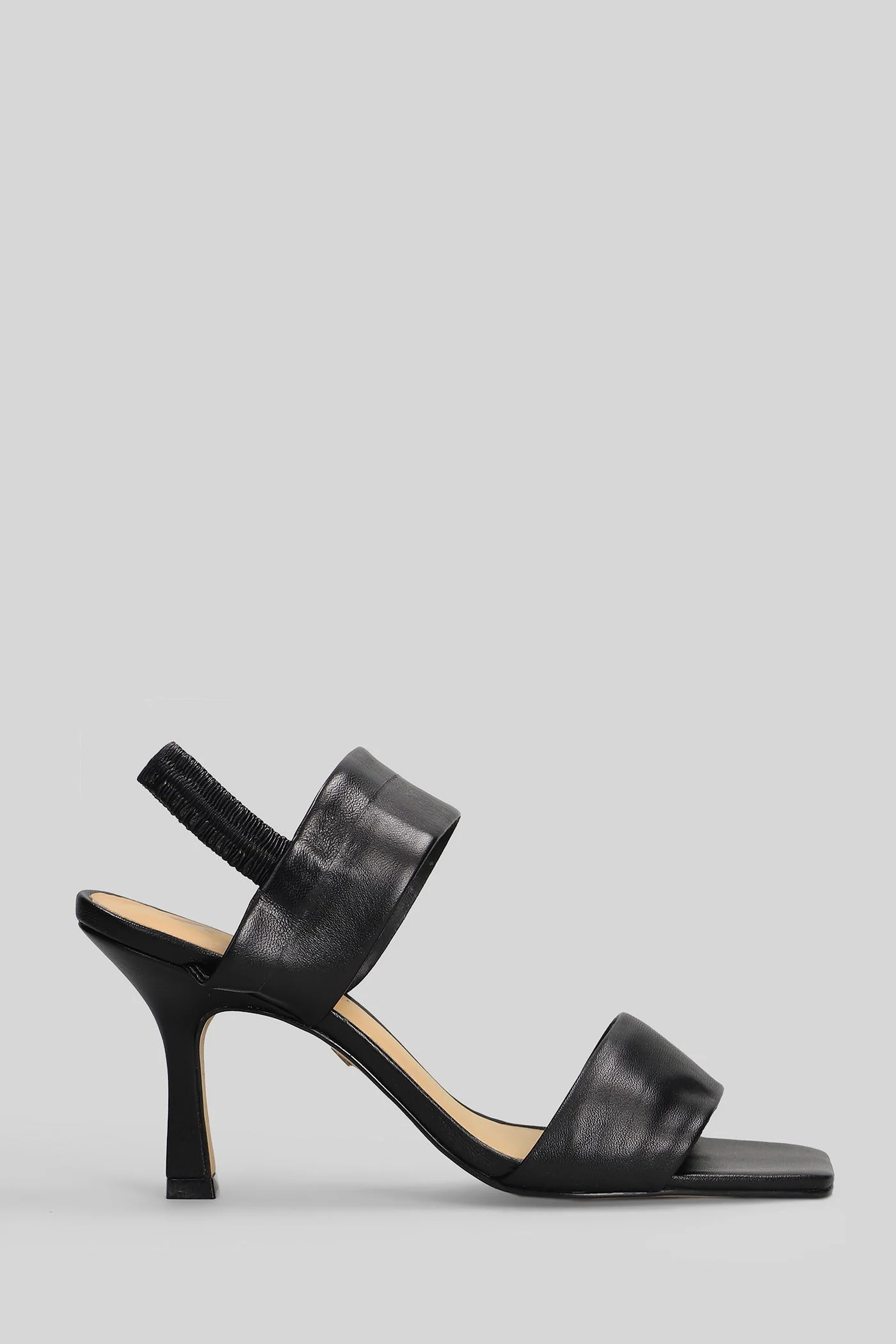 Sandals in black leather