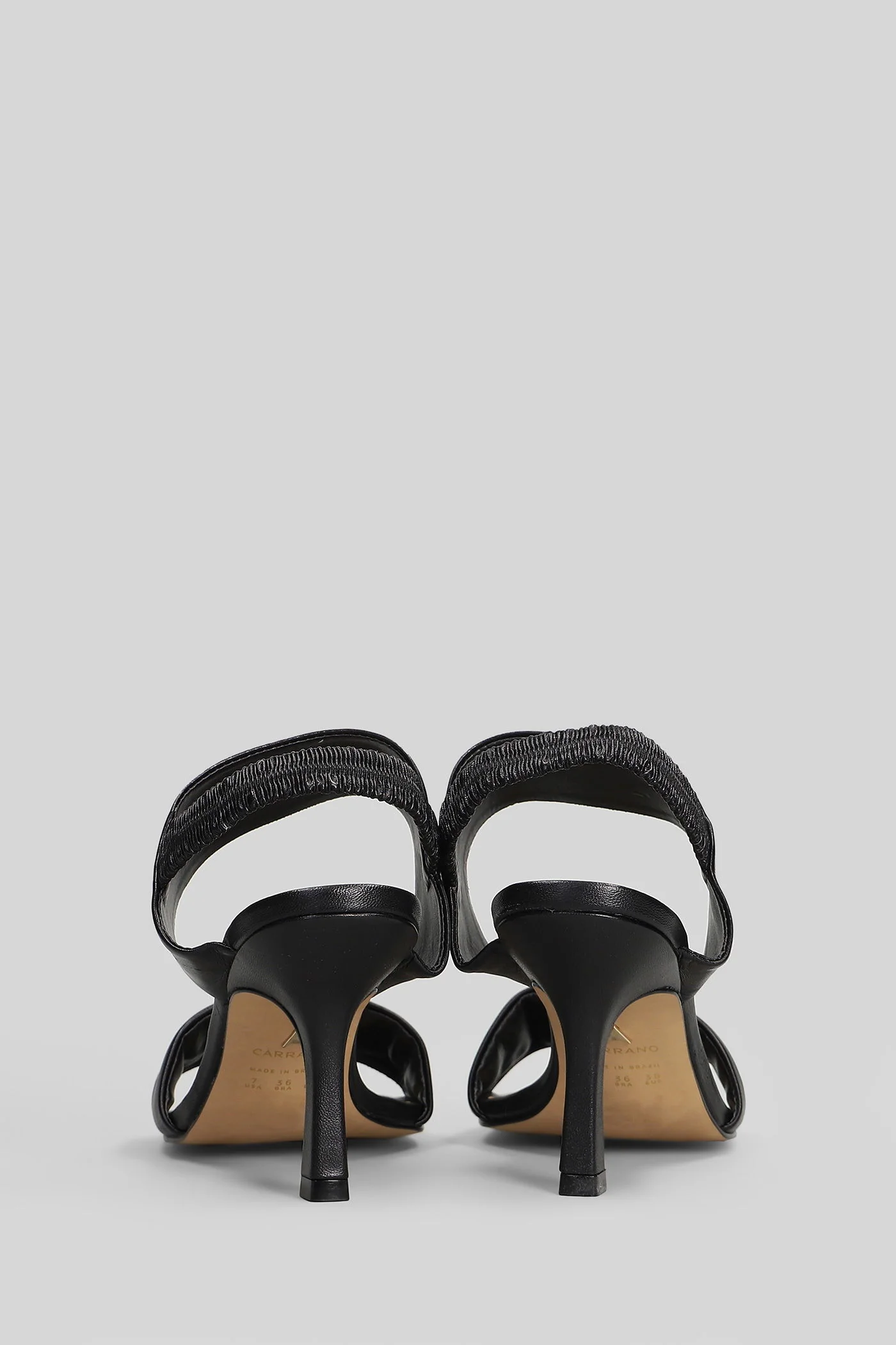 Sandals in black leather - Image 4
