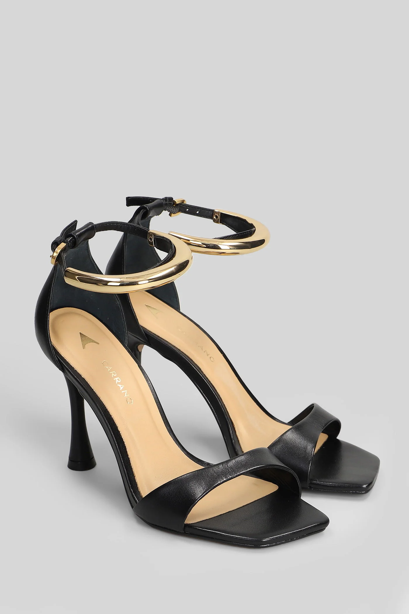 Sandals in black leather - Image 57