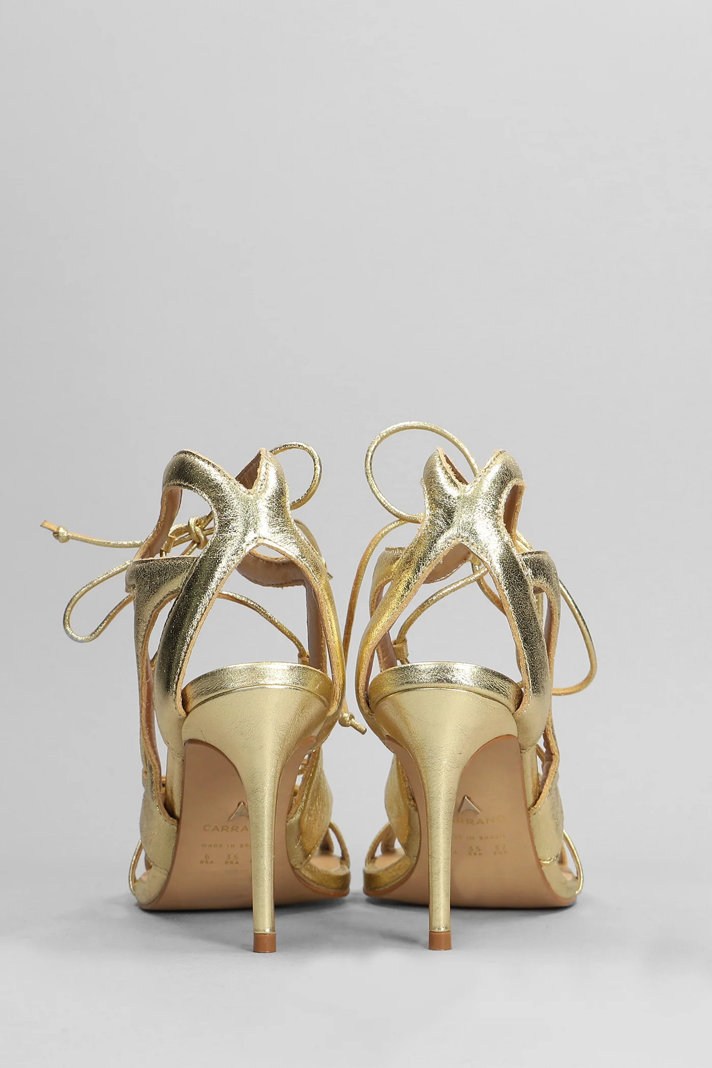 Sandals in gold leather - Image 3
