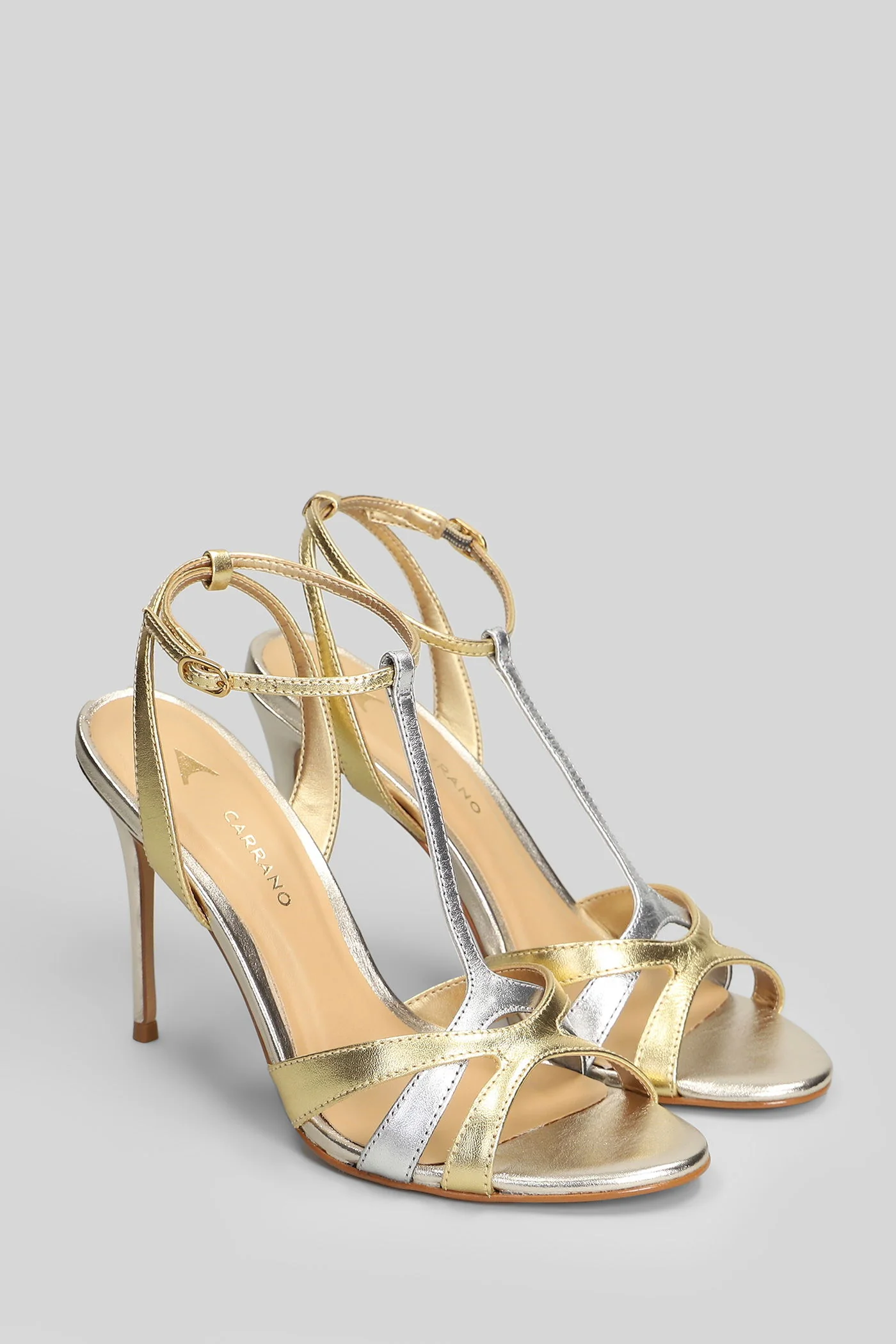 Sandals in gold leather - Image 2