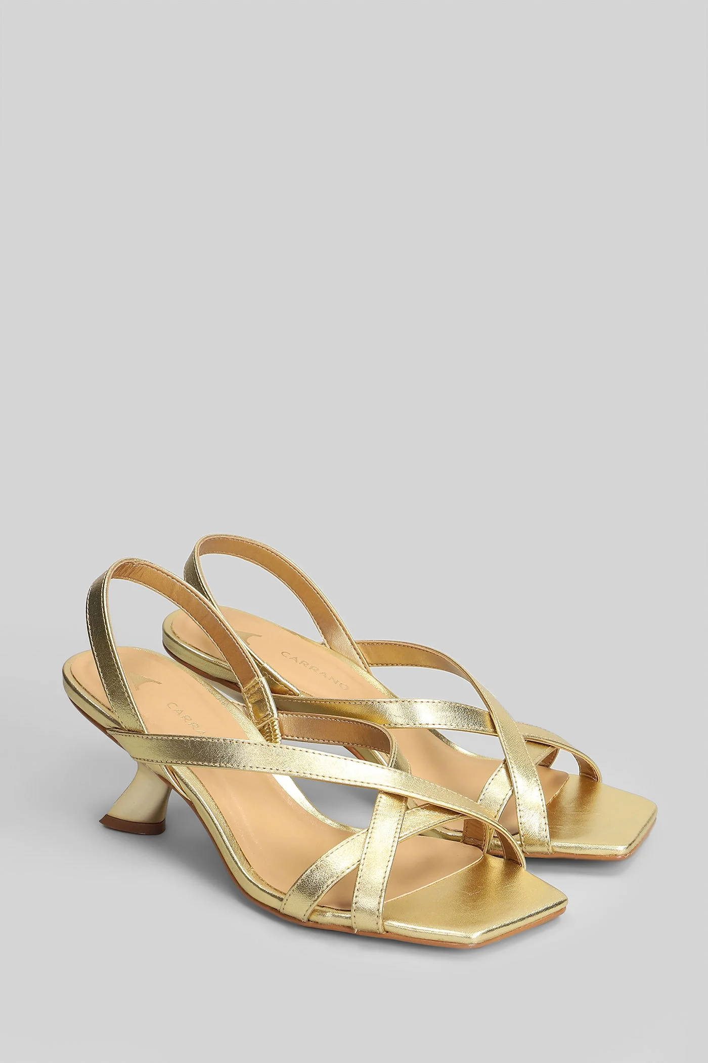 Sandals in gold leather - Image 2