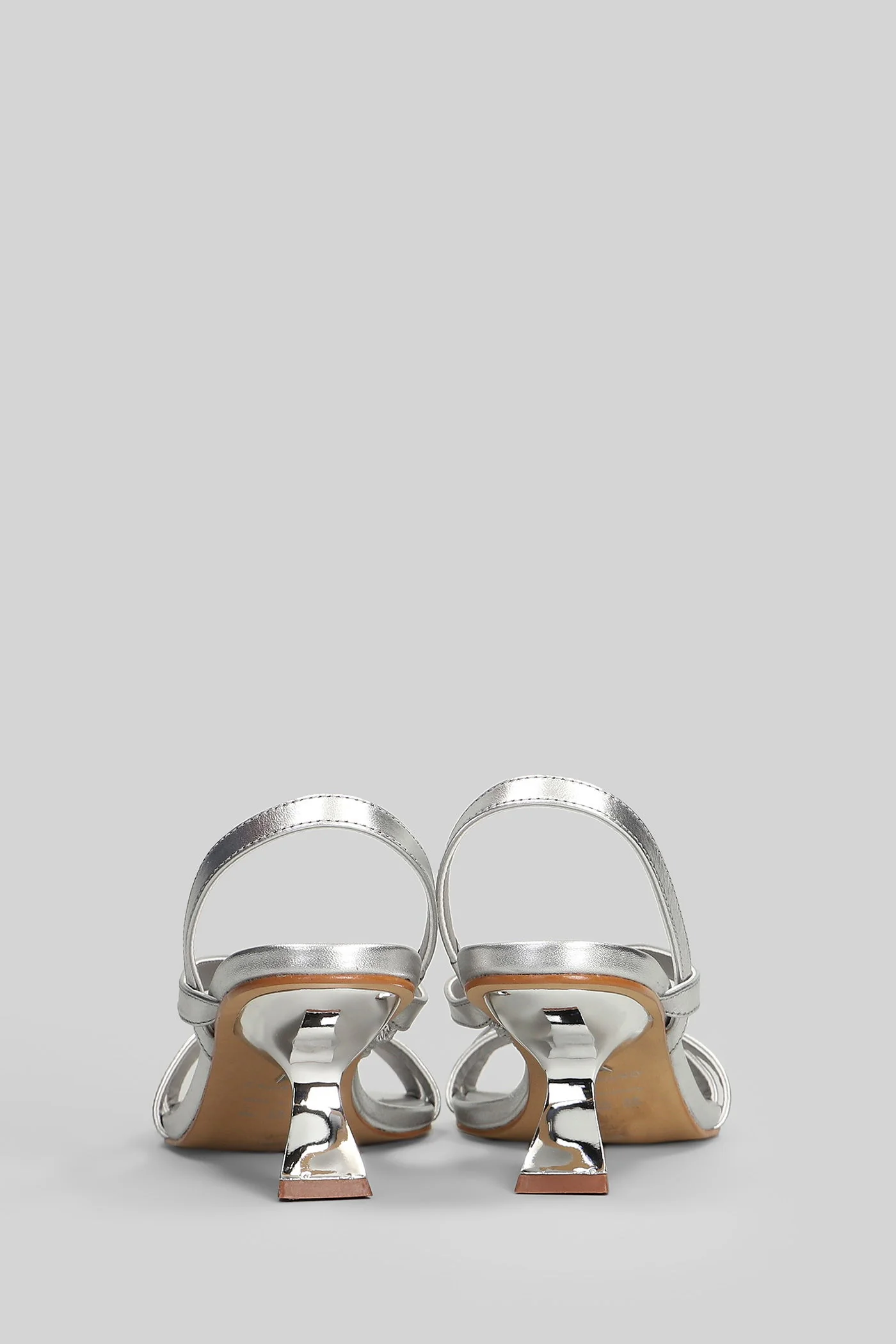 Sandals in silver leather - Image 4