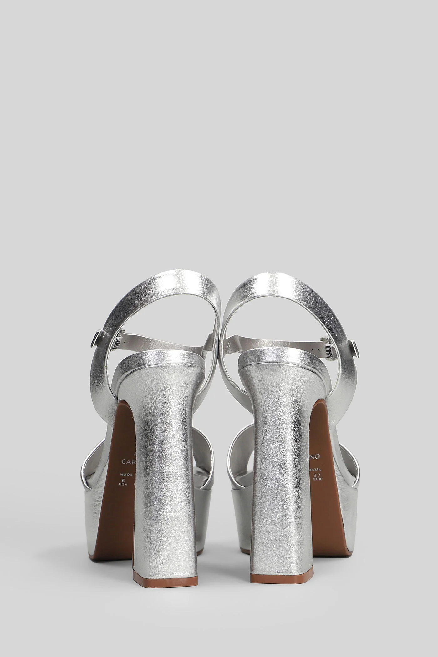 Sandals in silver leather - Image 4