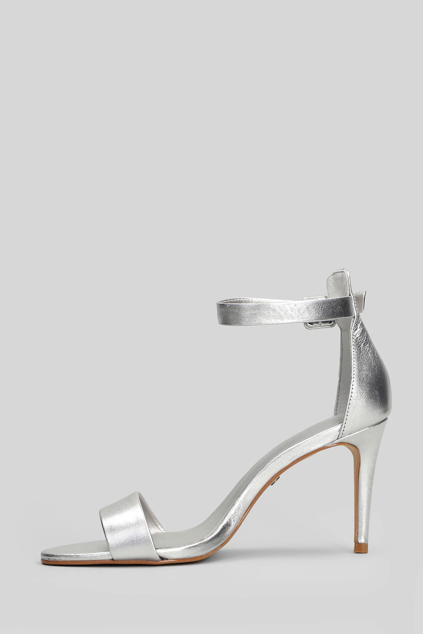 Sandals in silver leather - Image 3