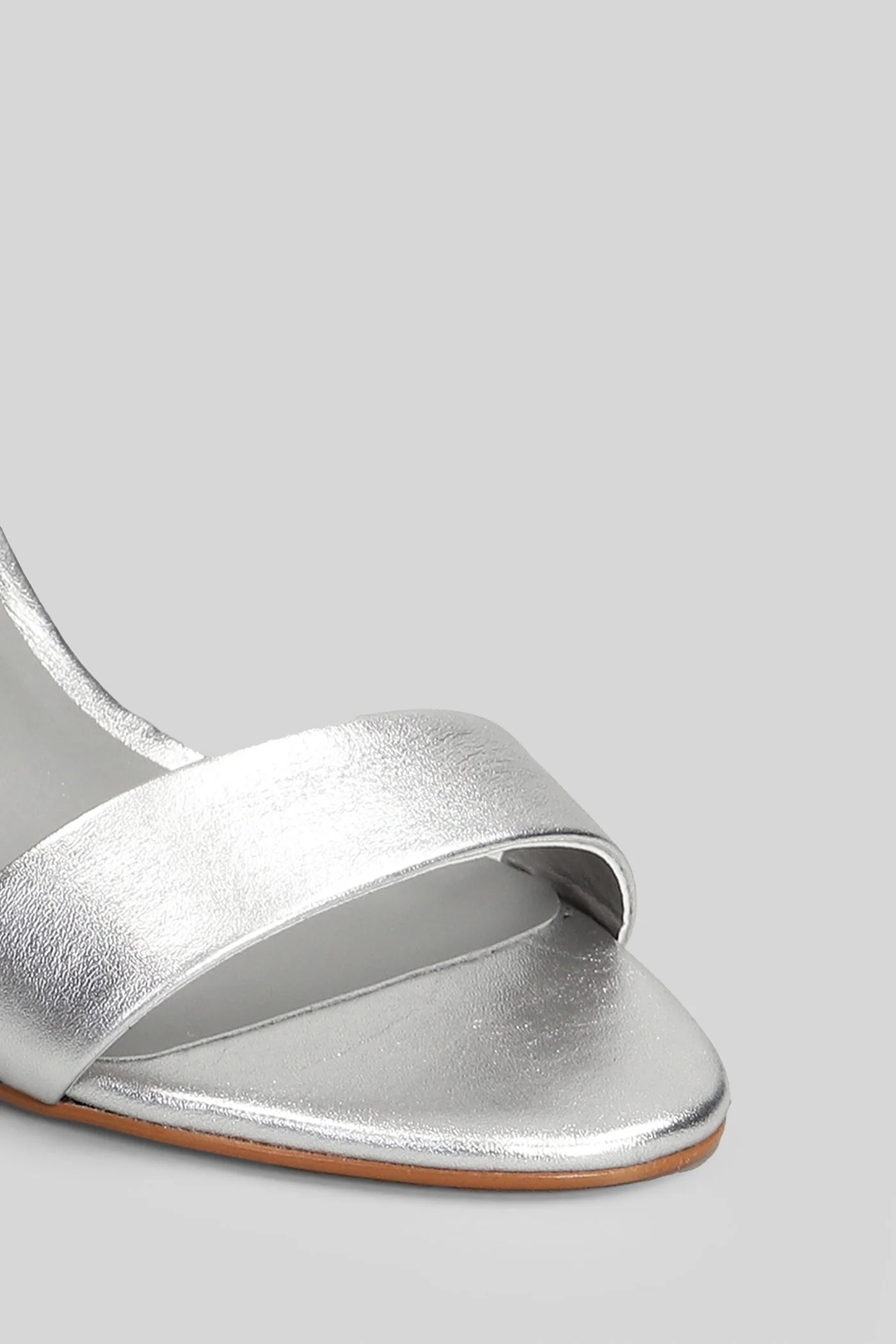 Sandals in silver leather - Image 5