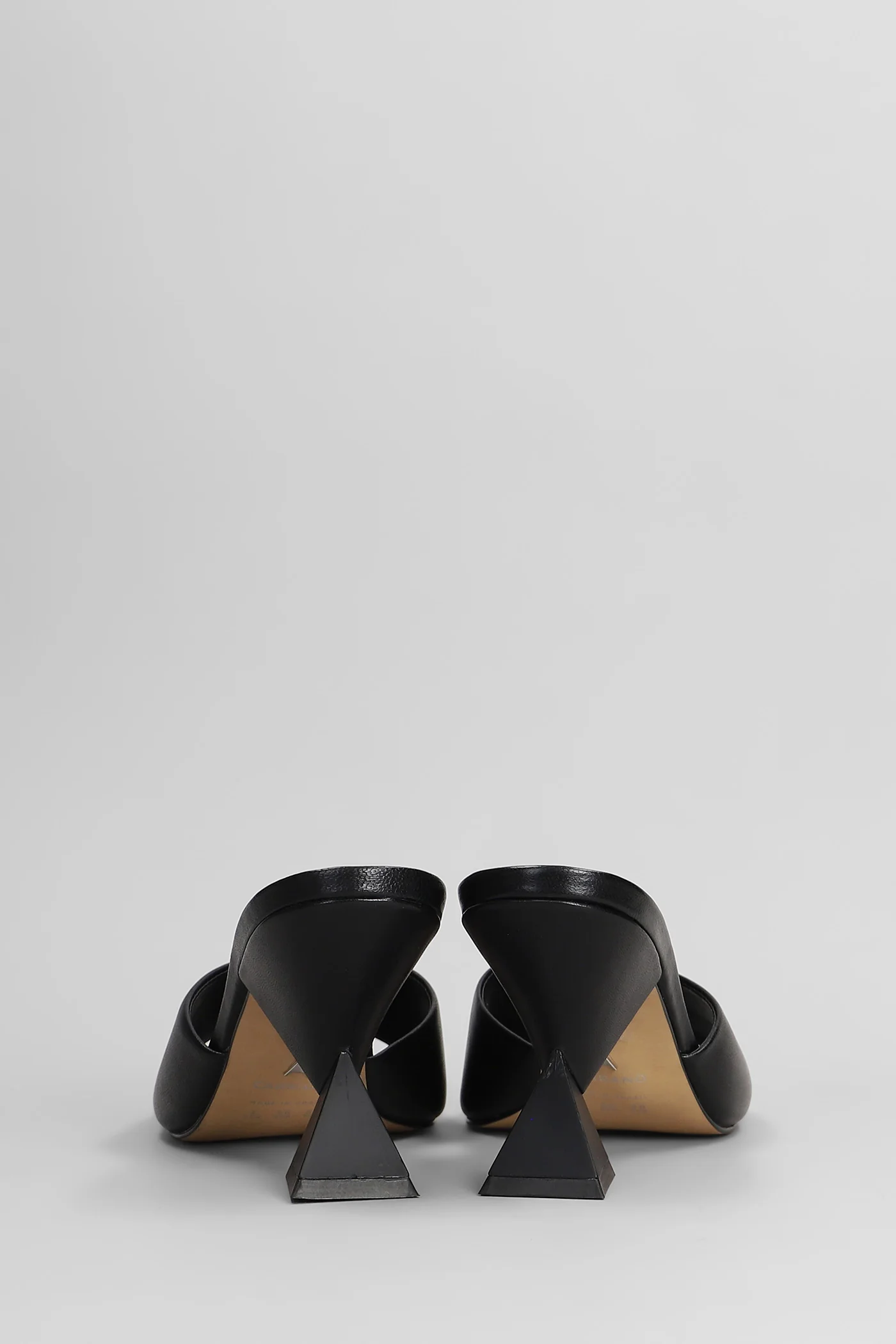 Slipper-Mule in black leather - Image 4