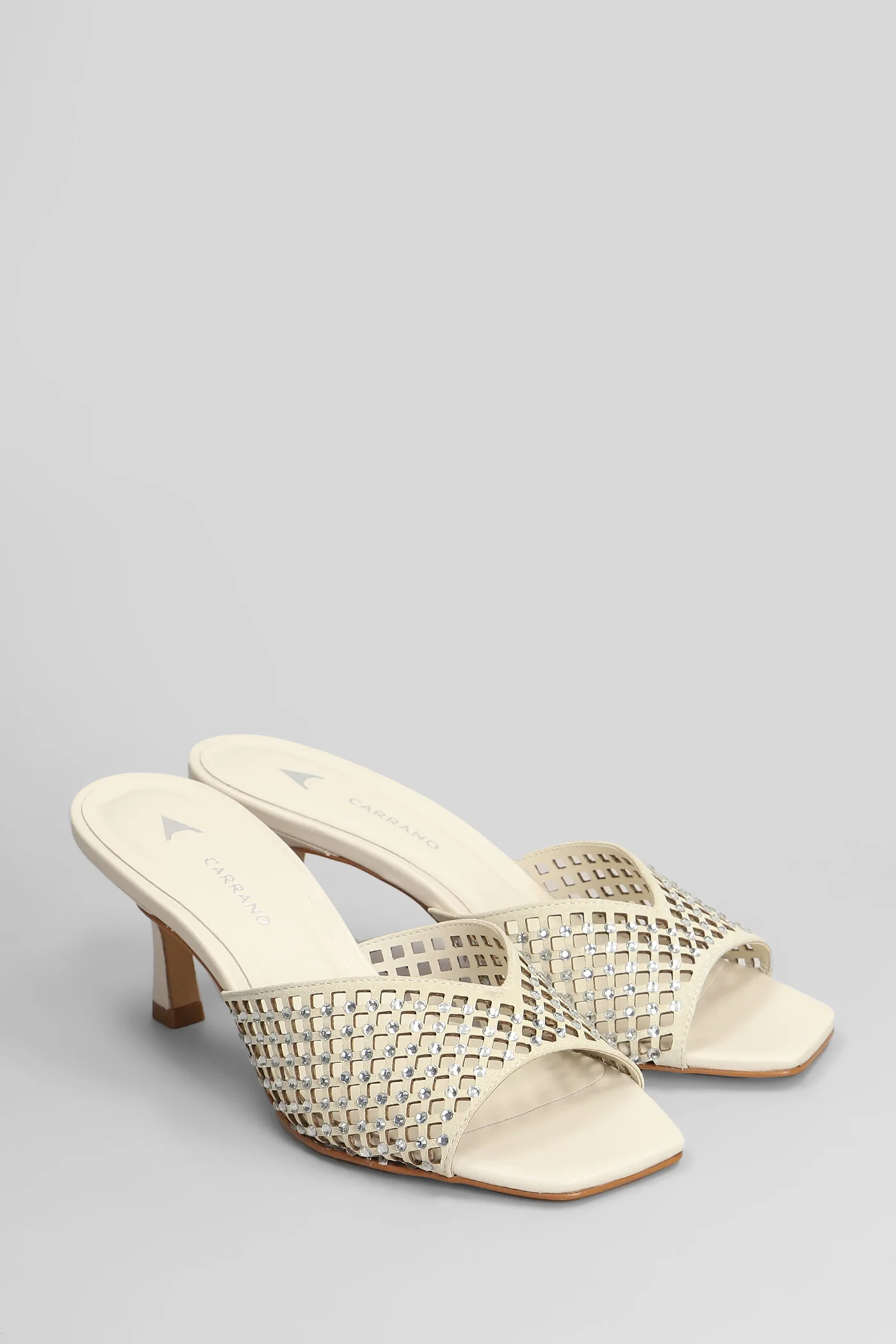 Slipper-Mule in white leather - Image 2