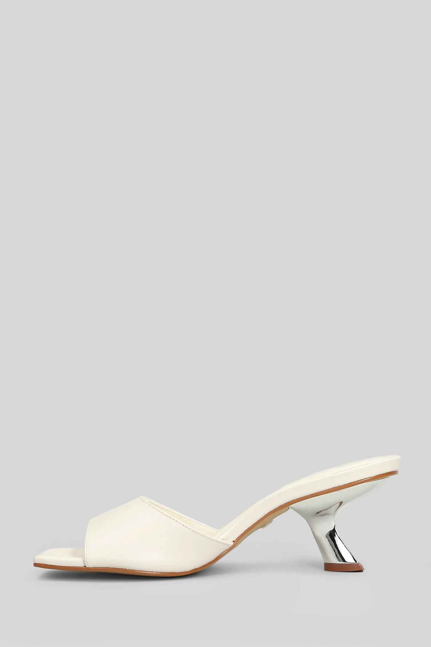 Slipper-Mule in white leather - Image 3