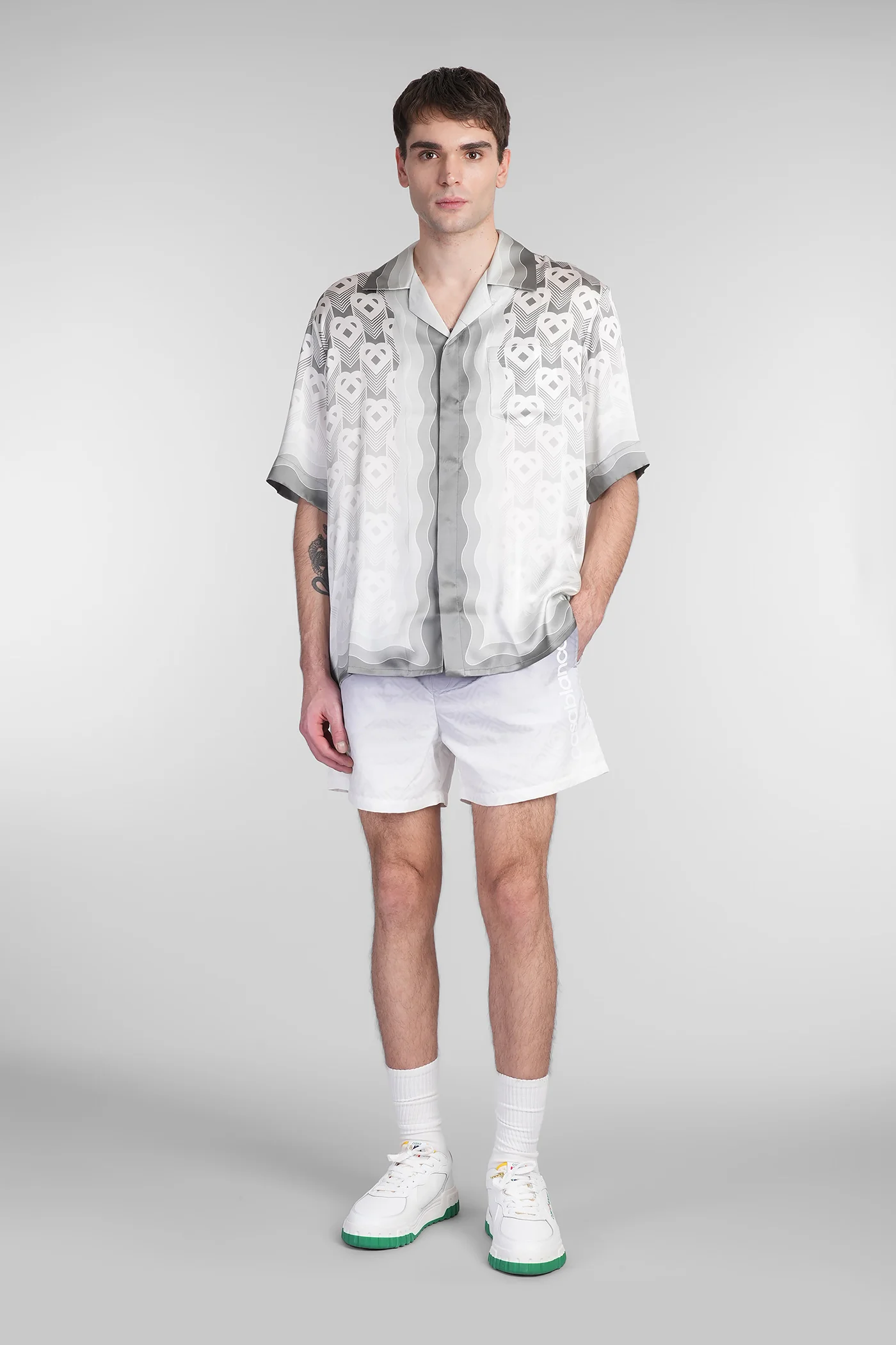 Beachwear in grey polyester - Image 2