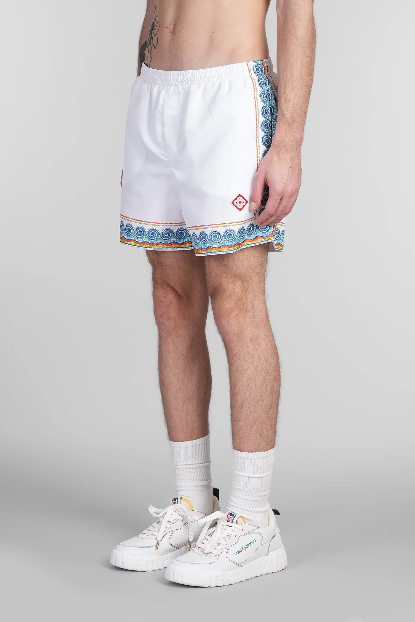 Beachwear in white polyester - Image 4