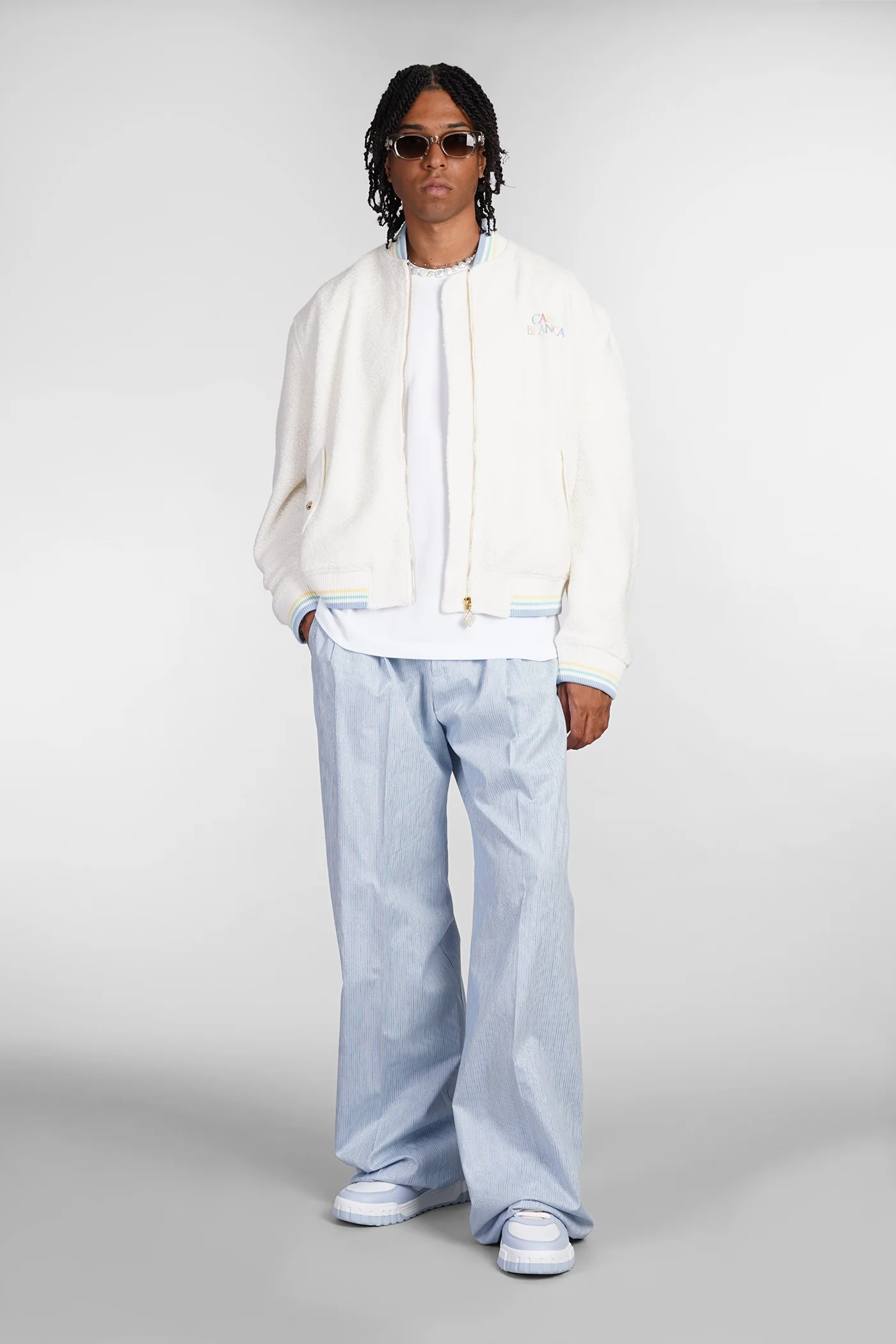Bomber Jacket in beige wool - Image 2