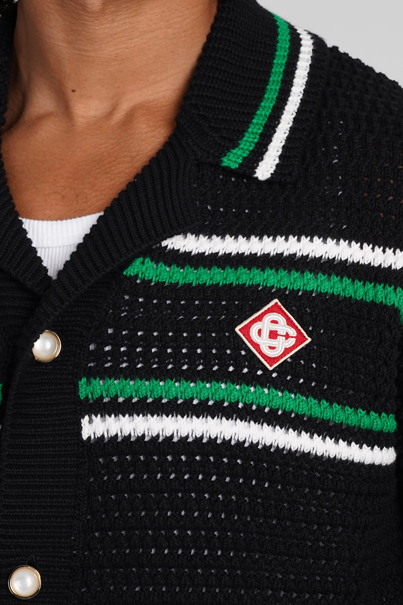 Cardigan in black cotton - Image 4