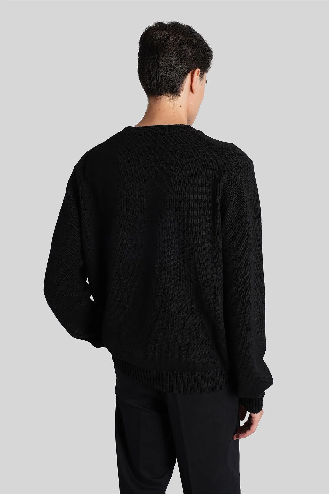 Knitwear in black cotton - Image 3