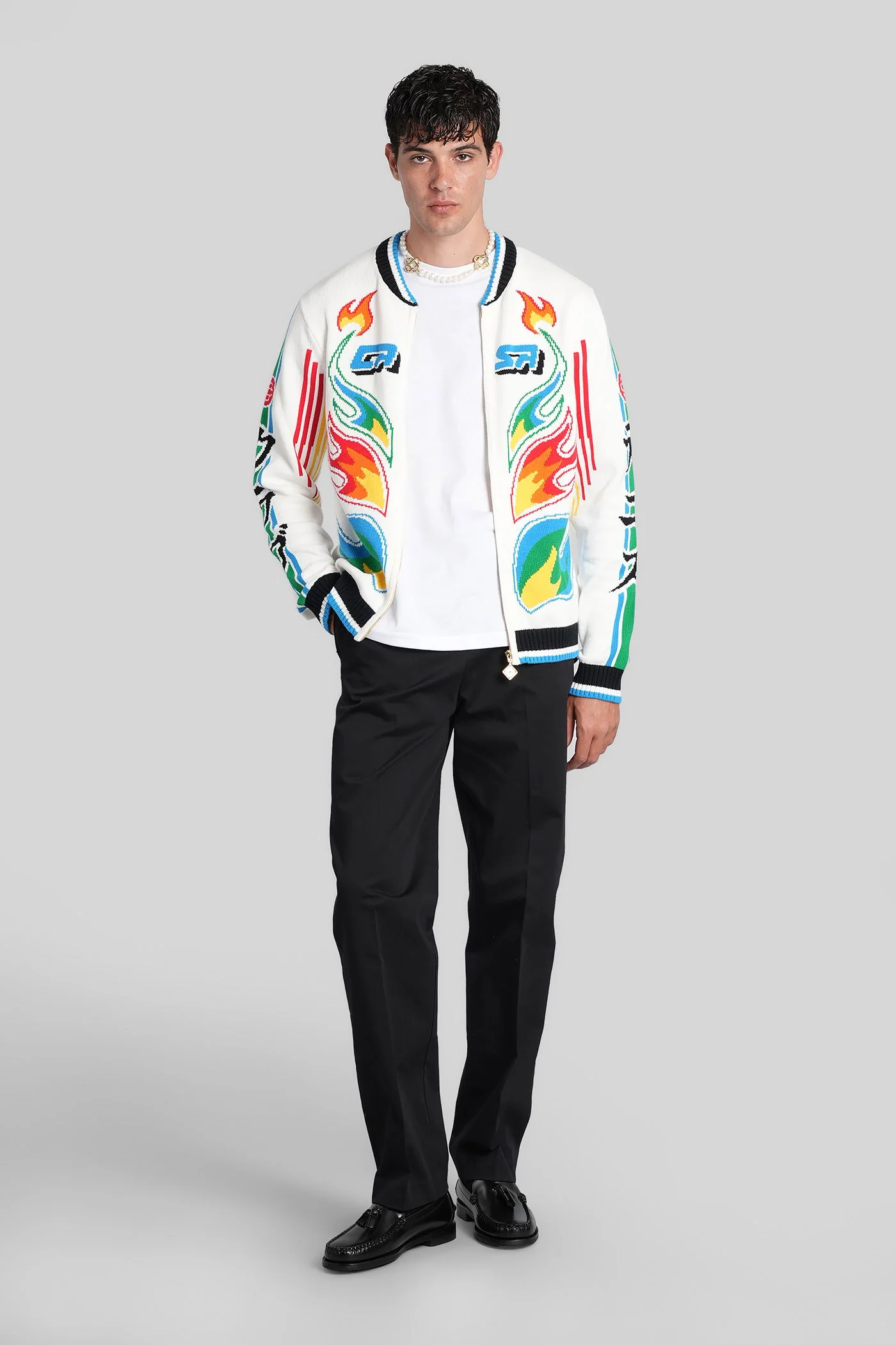 Knitwear in white cotton - Image 2