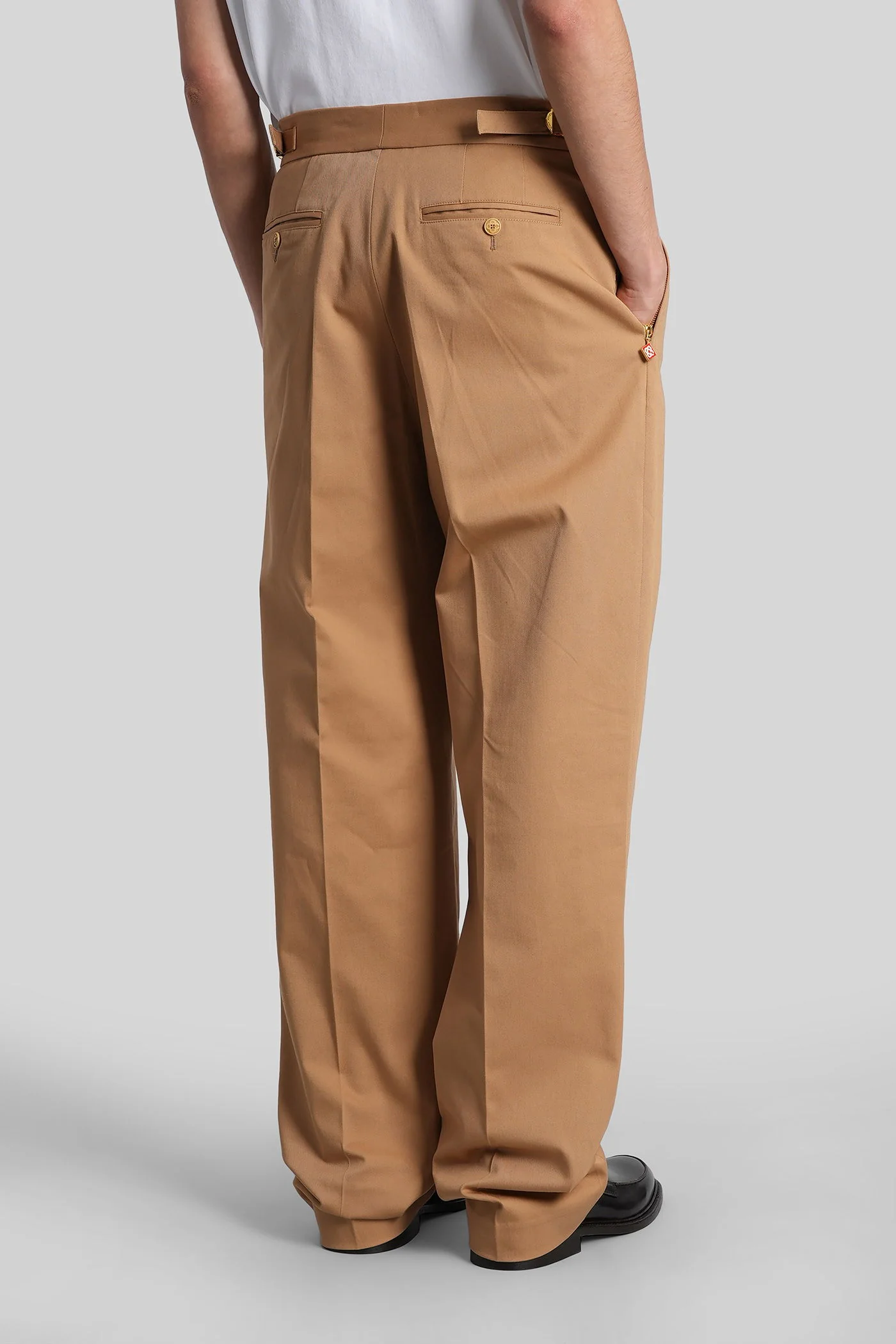 Pants in Camel cotton - Image 3