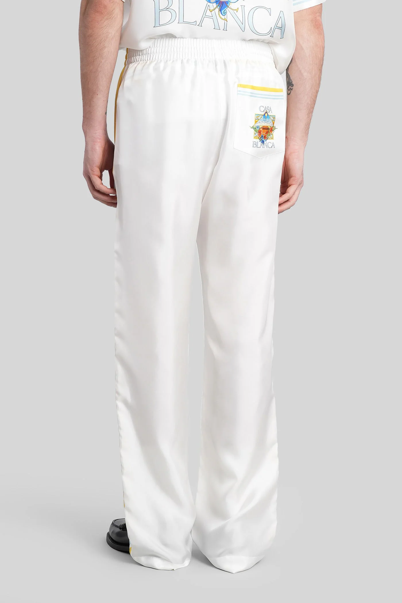 Pants in white silk - Image 3