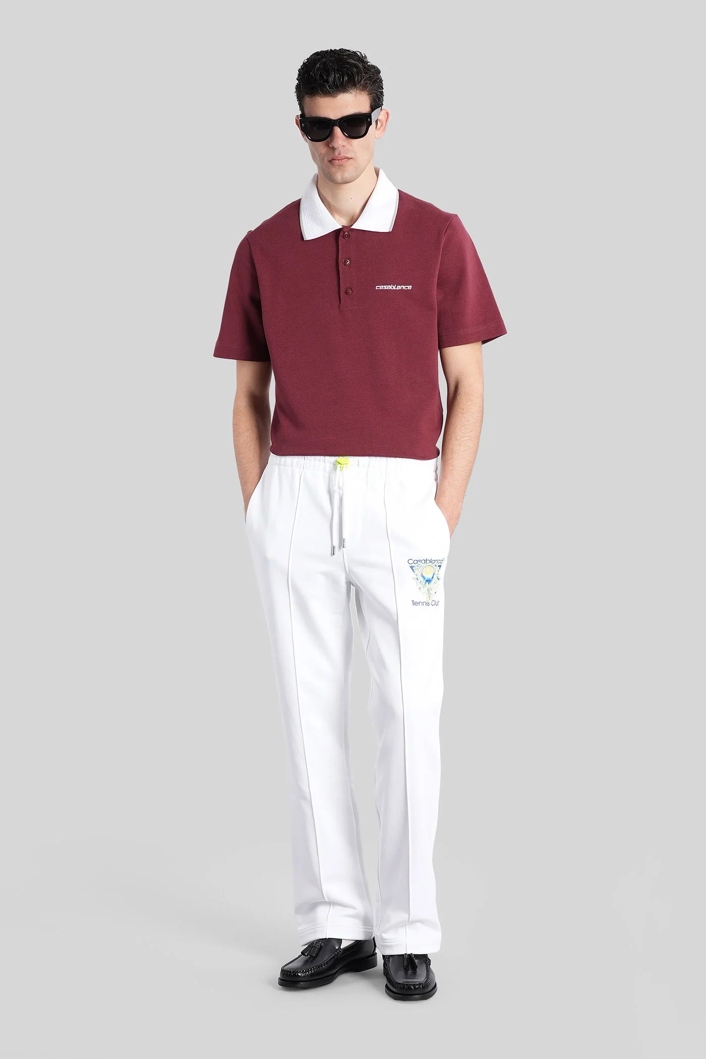 Polo in bordeaux cotton - Image 2