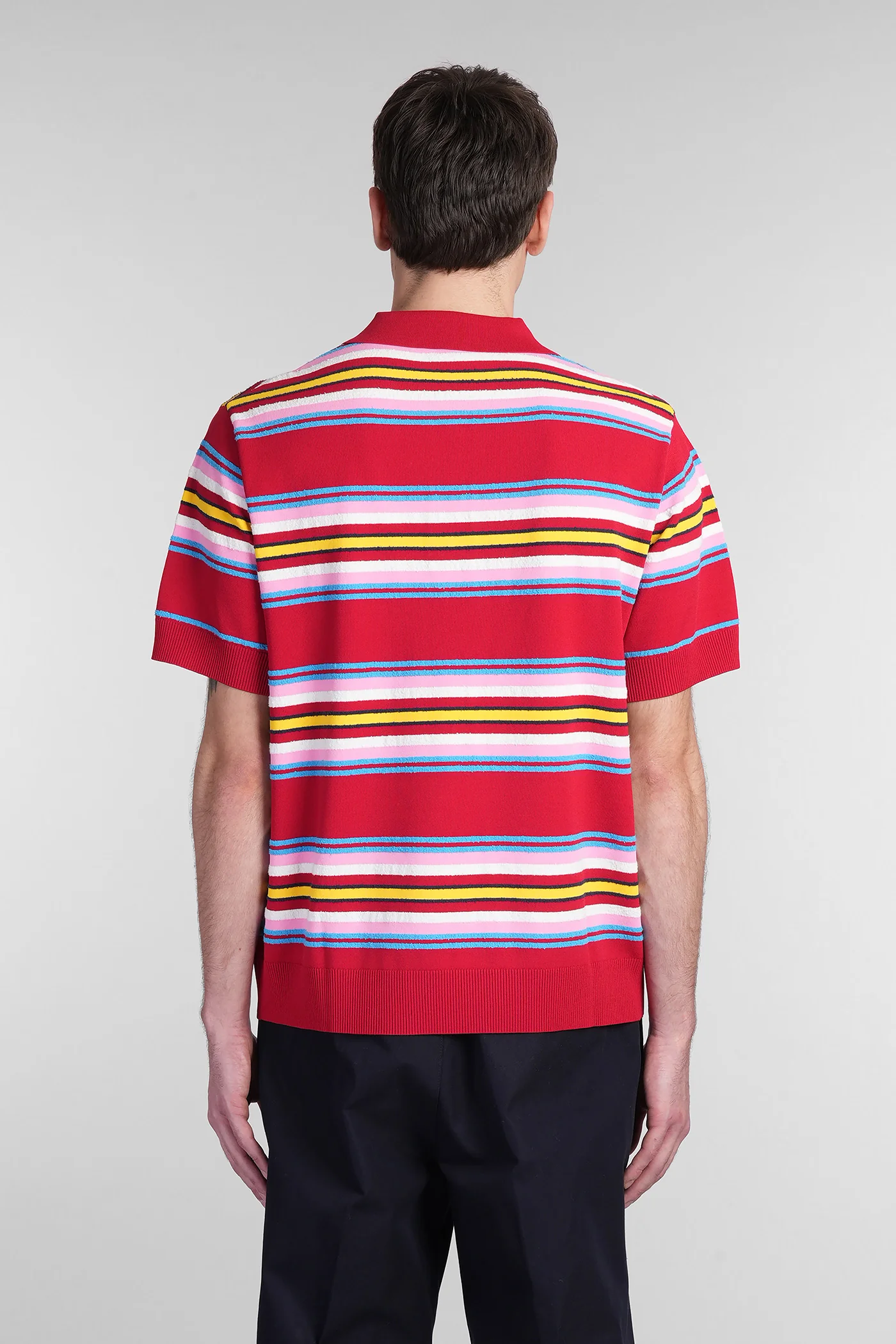 Polo in bordeaux viscose - Image 3