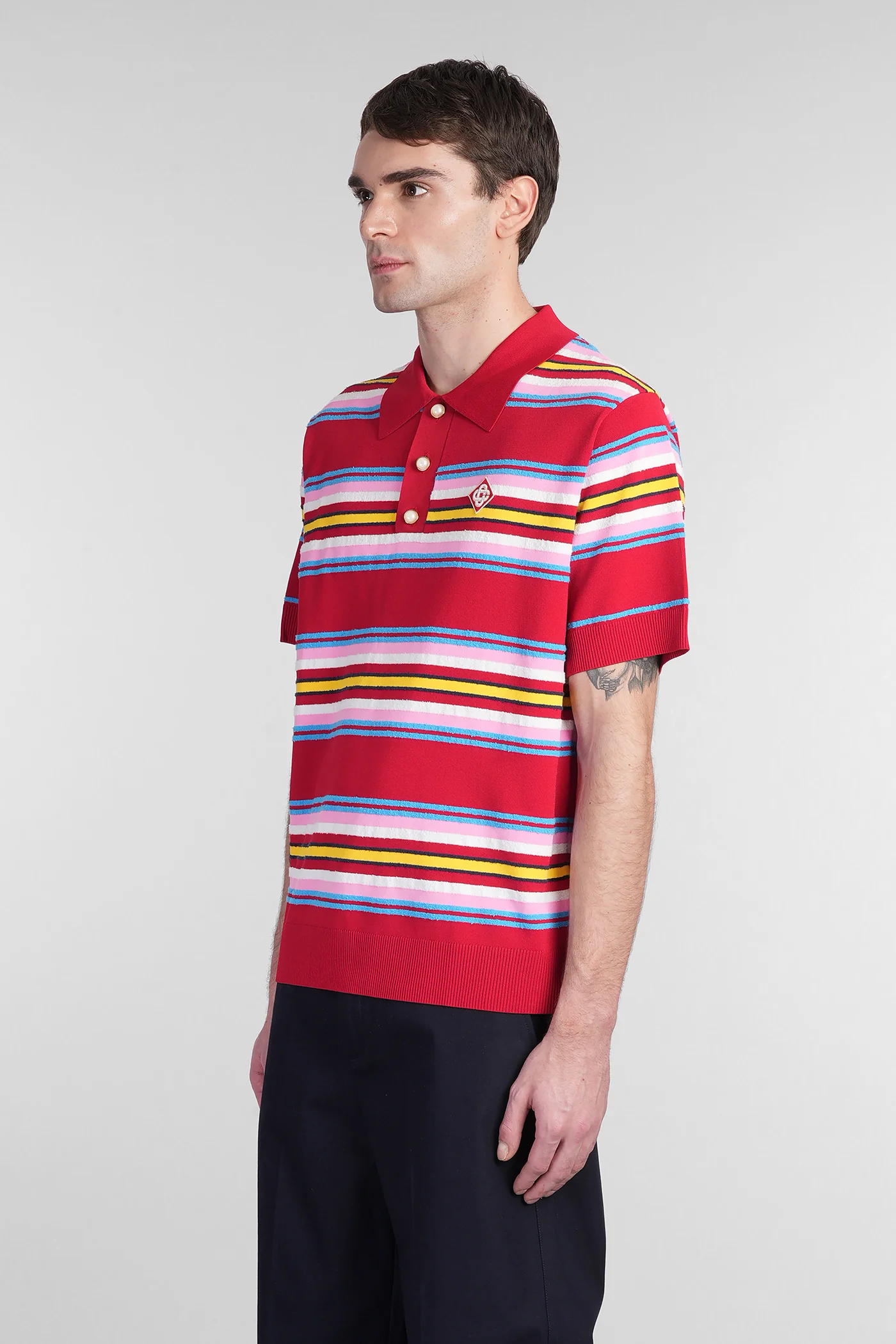Polo in bordeaux viscose - Image 4