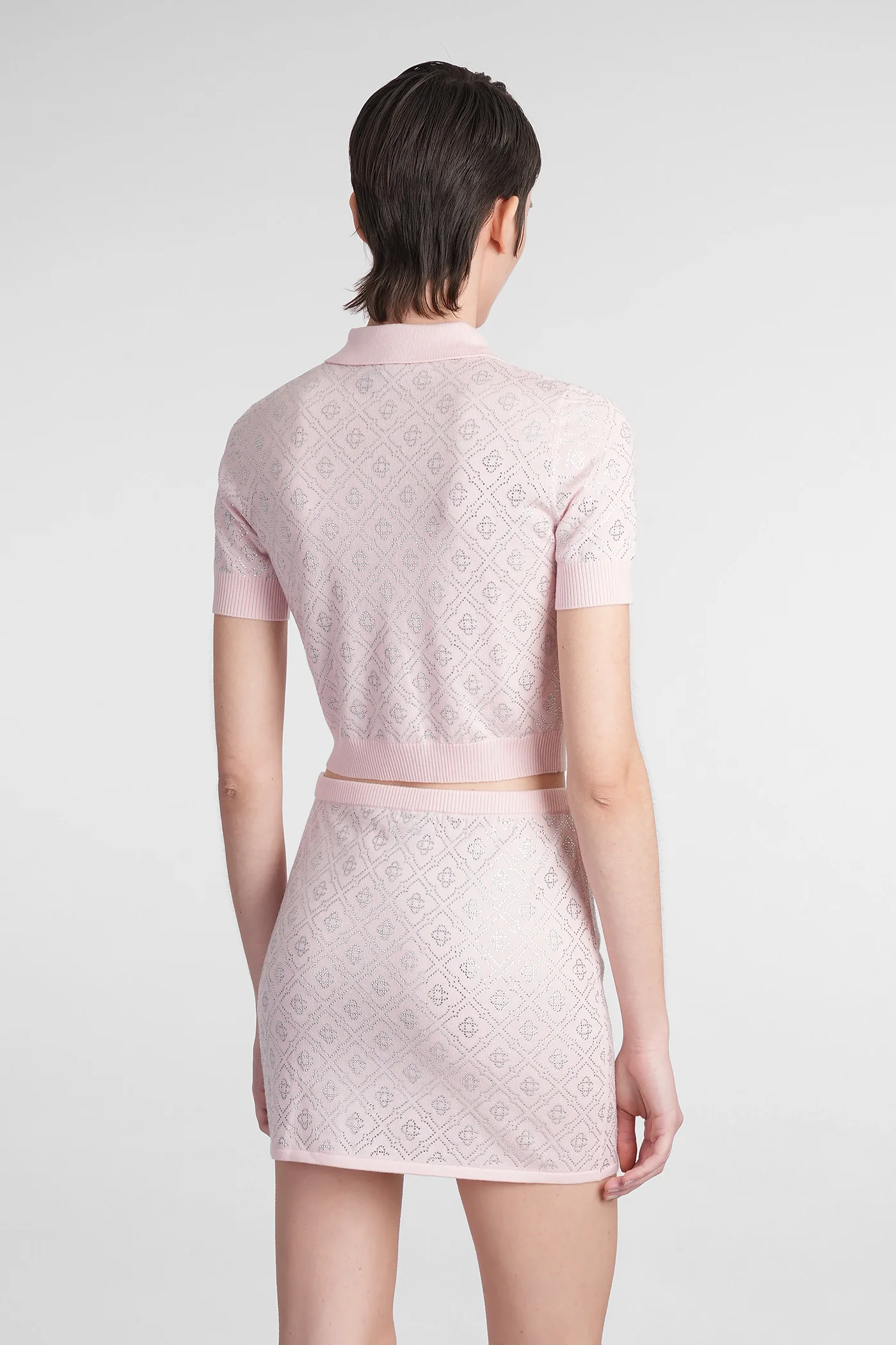 Polo in rose-pink wool - Image 3