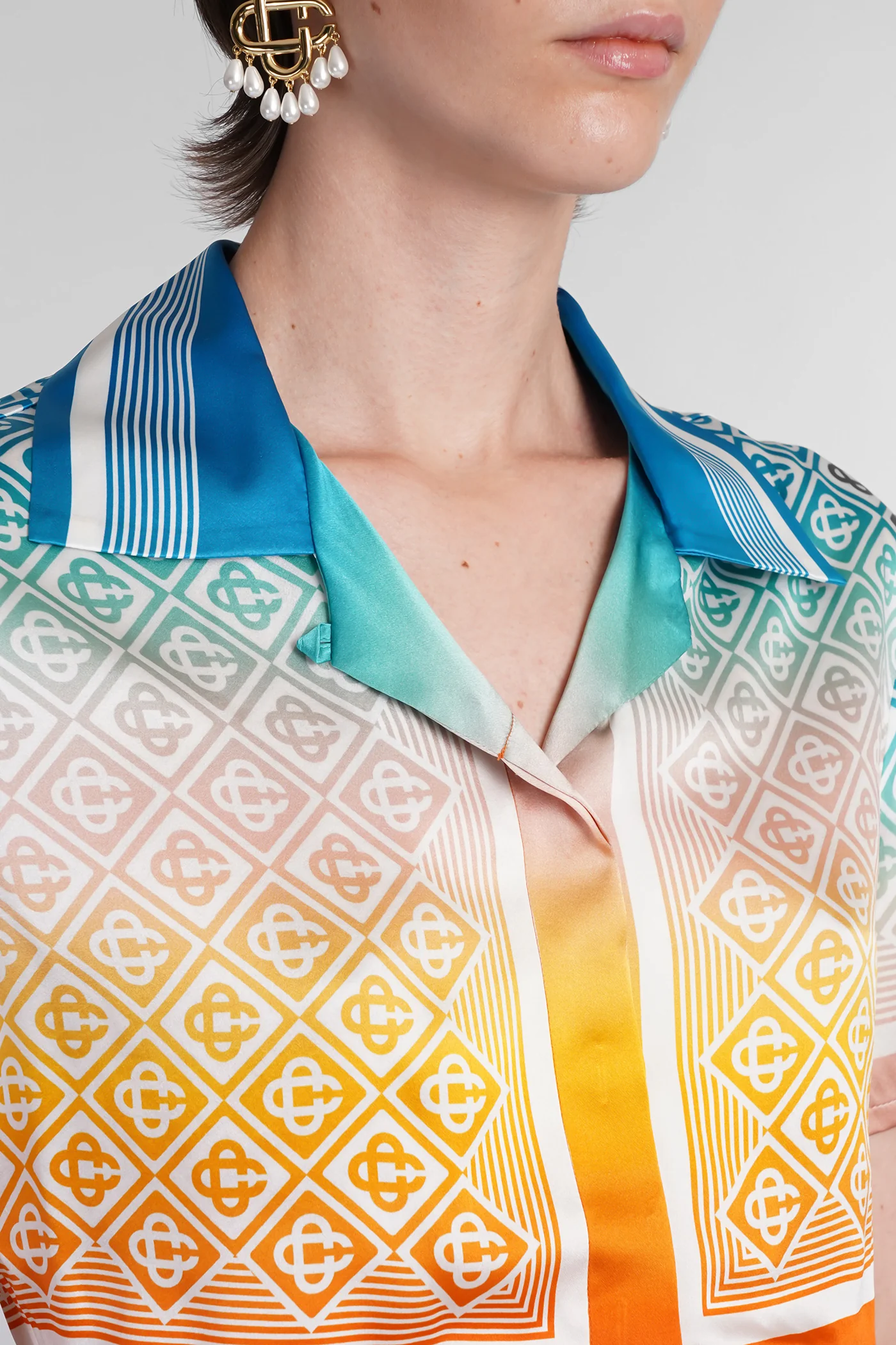 Shirt in multicolor silk - Image 4