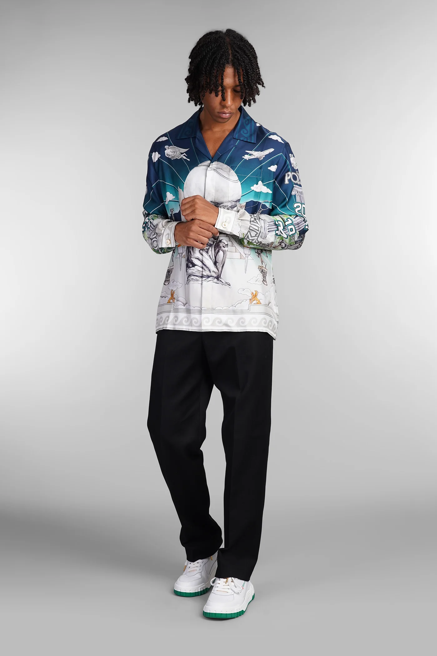 Shirt in multicolor silk - Image 2