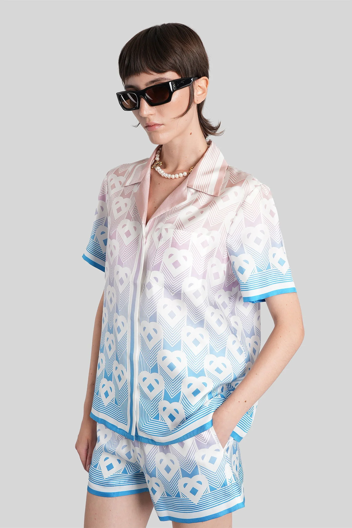 Shirt in multicolor silk - Image 4