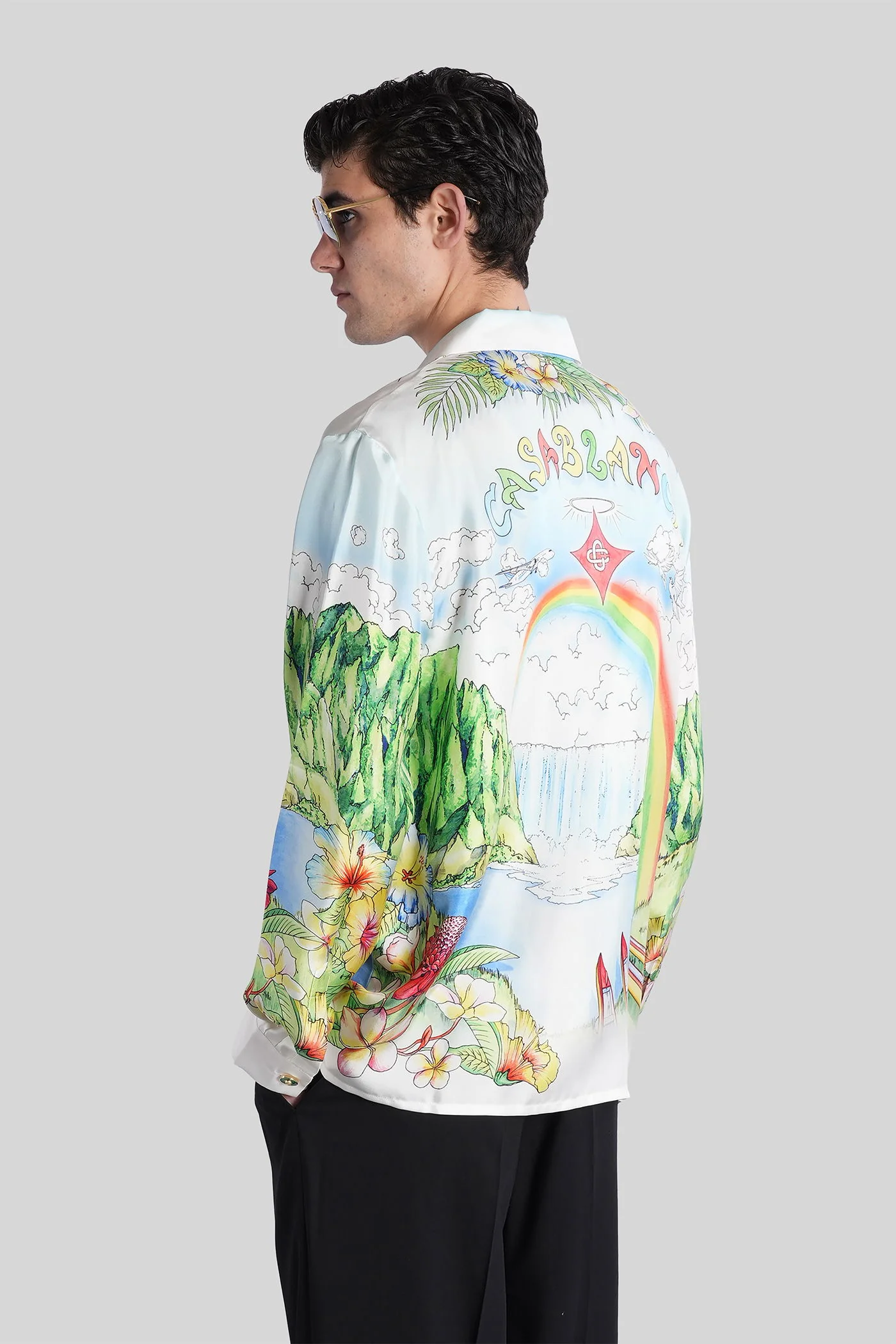 Shirt in multicolor silk - Image 3