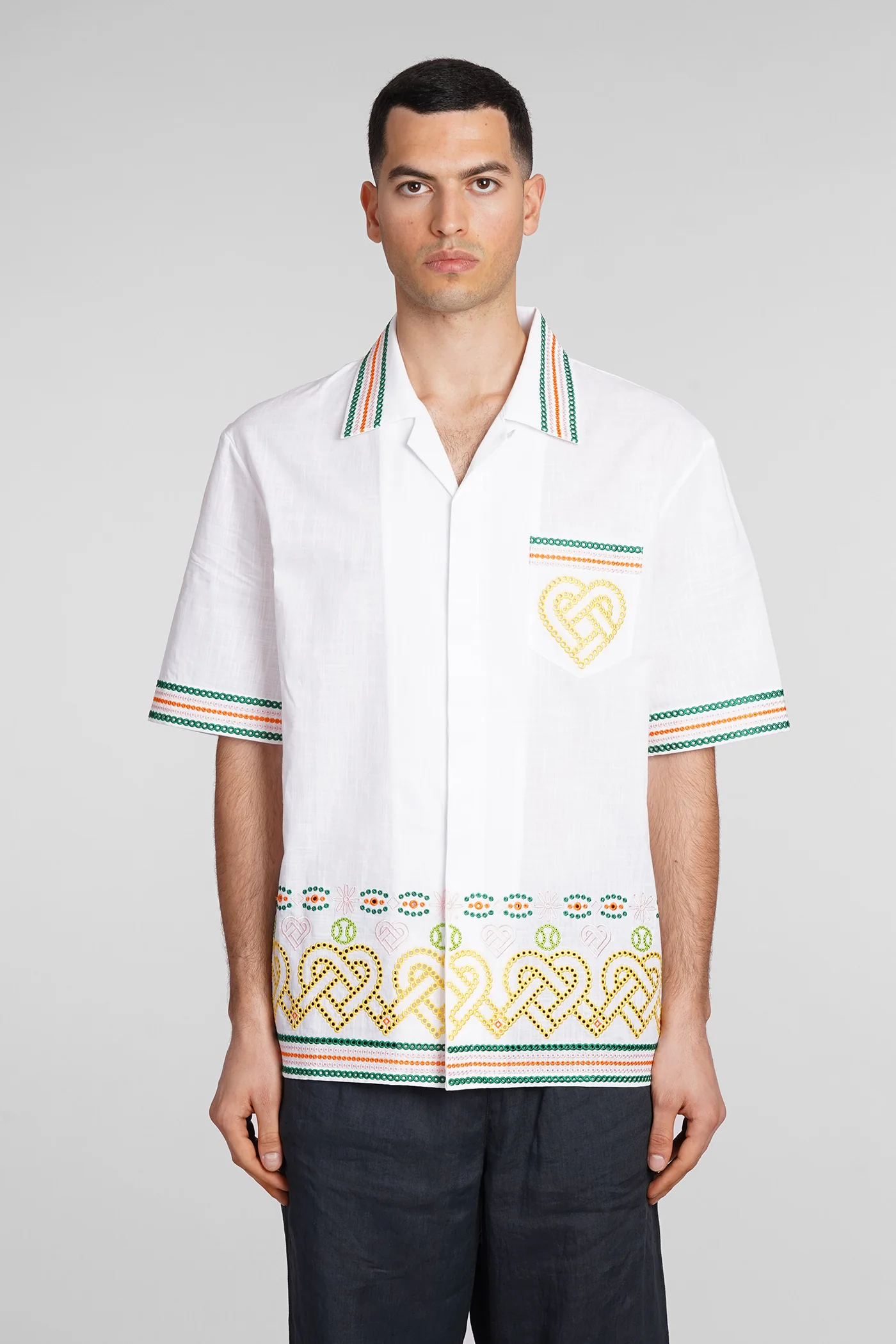 Shirt in white cotton