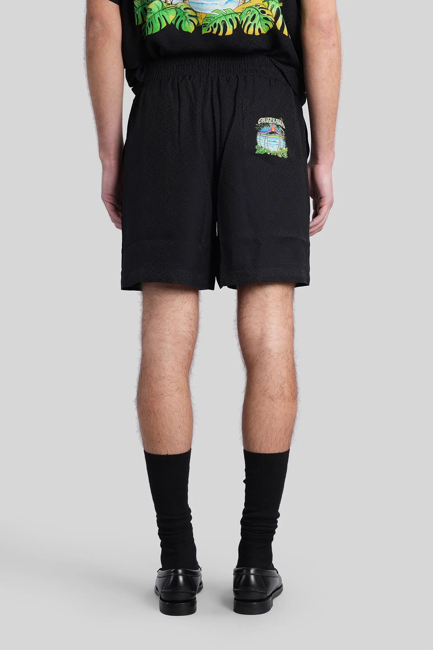 Shorts in black silk - Image 2