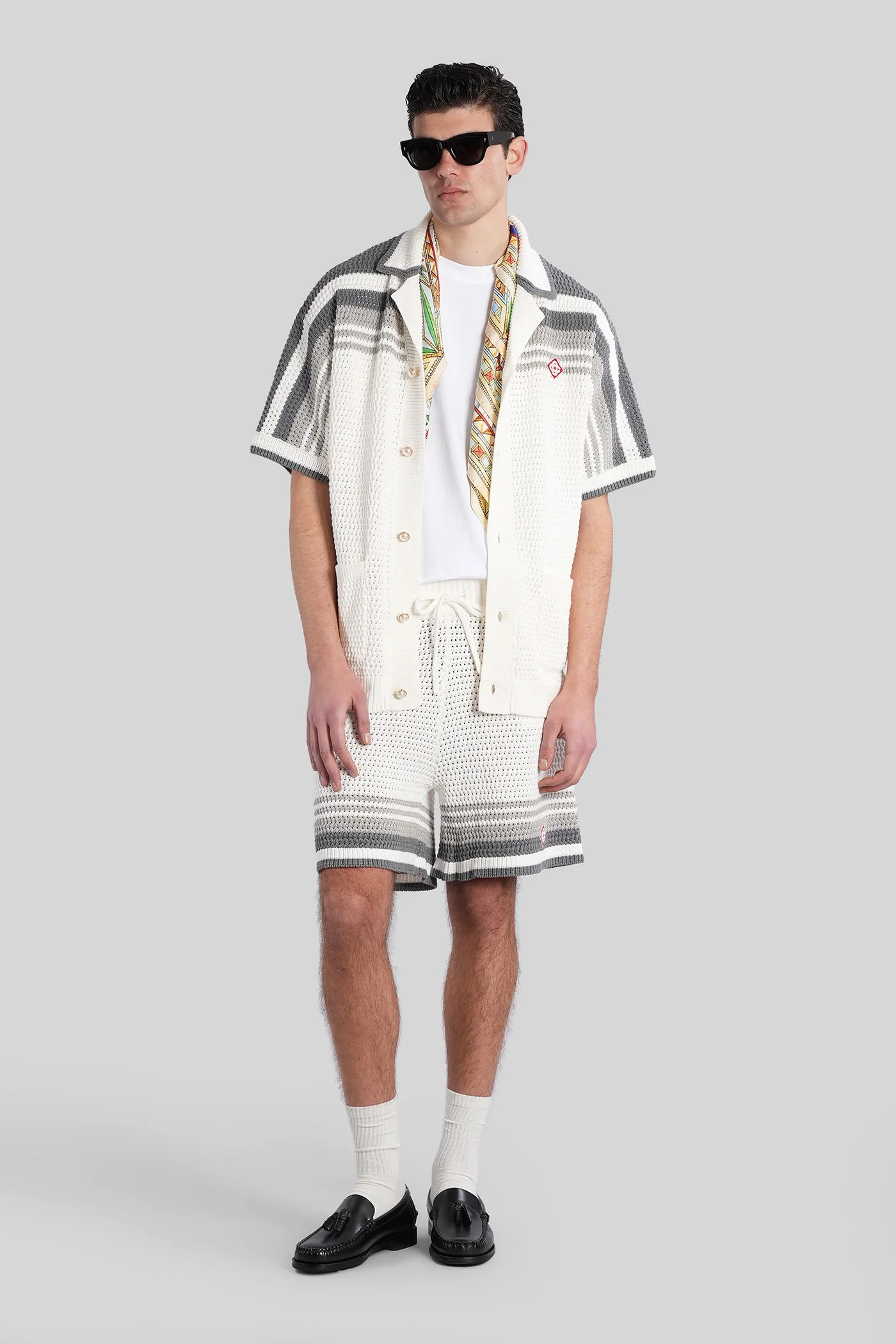 Shorts in white cotton - Image 2