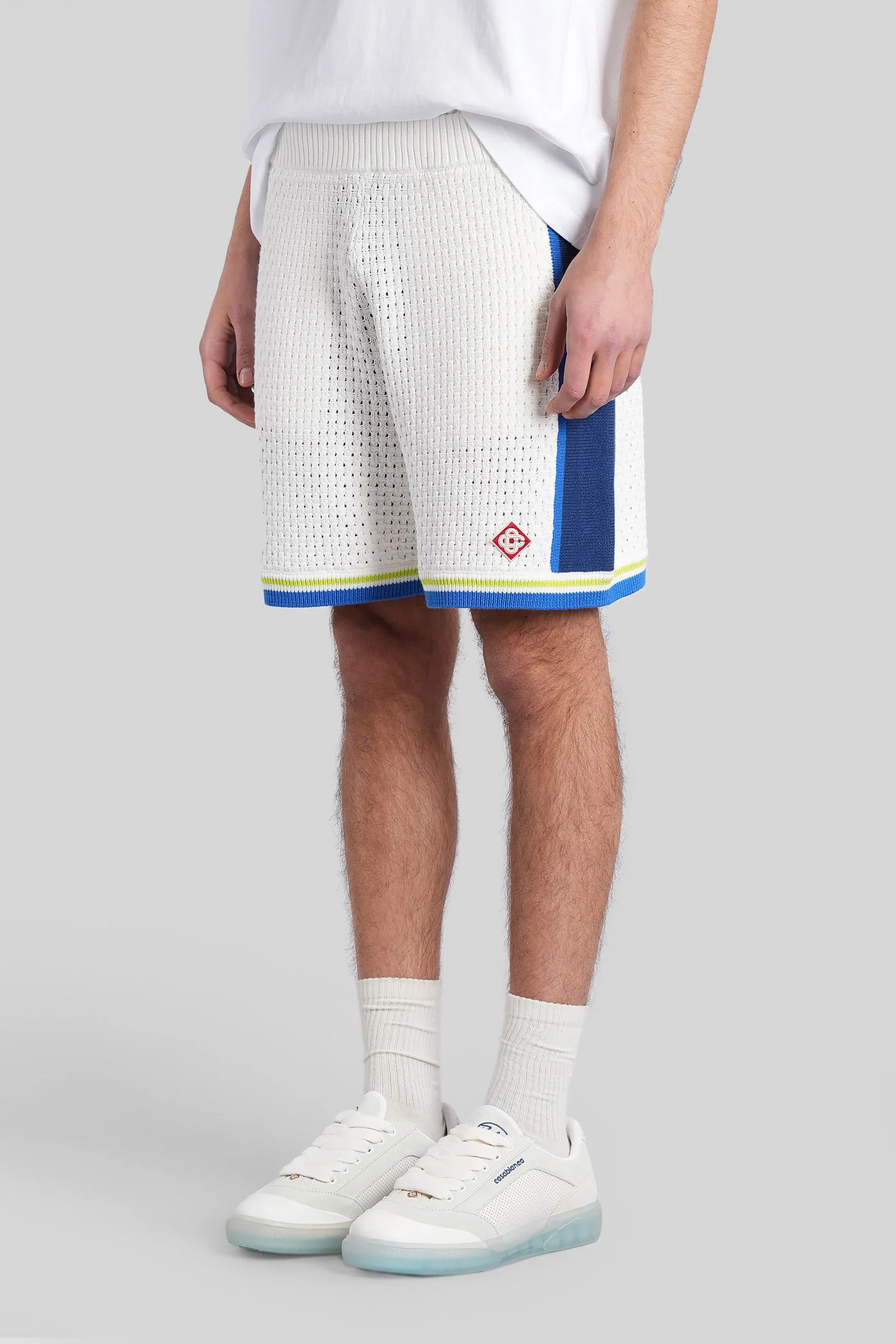 Shorts in white cotton - Image 4