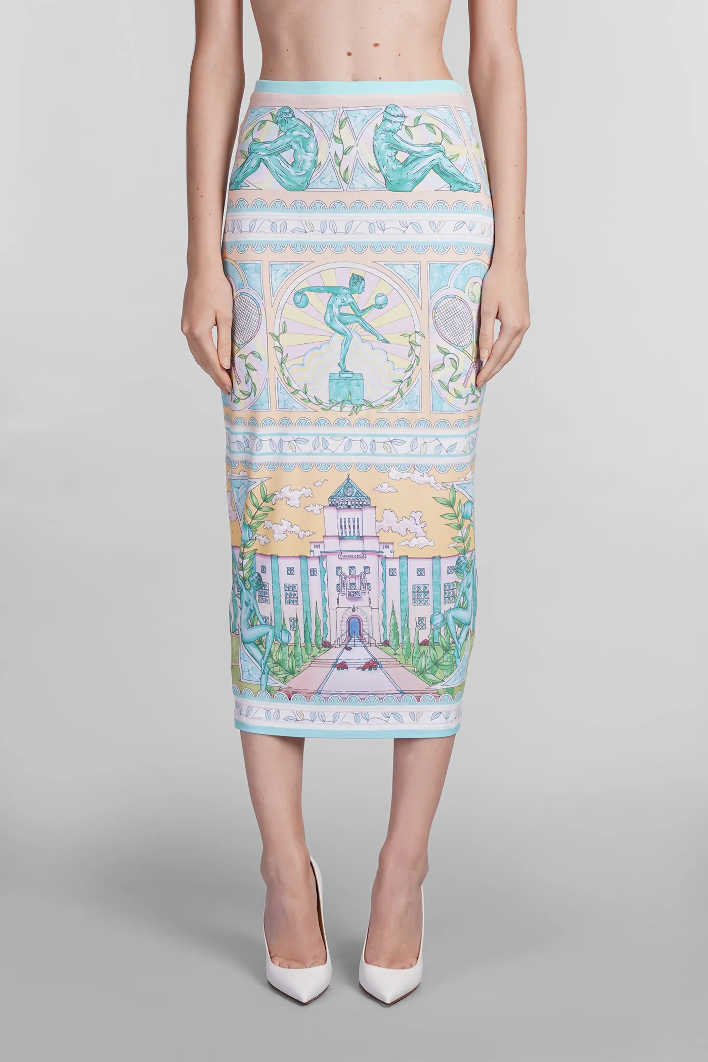 Skirt in multicolor viscose