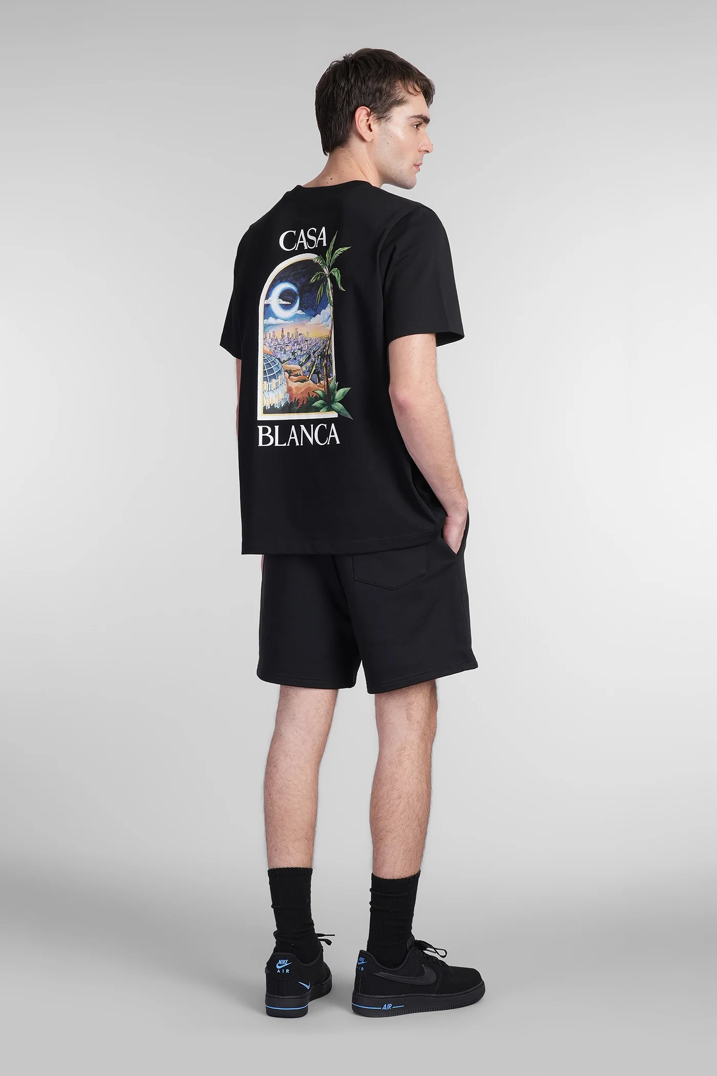 T-Shirt in black cotton - Image 2