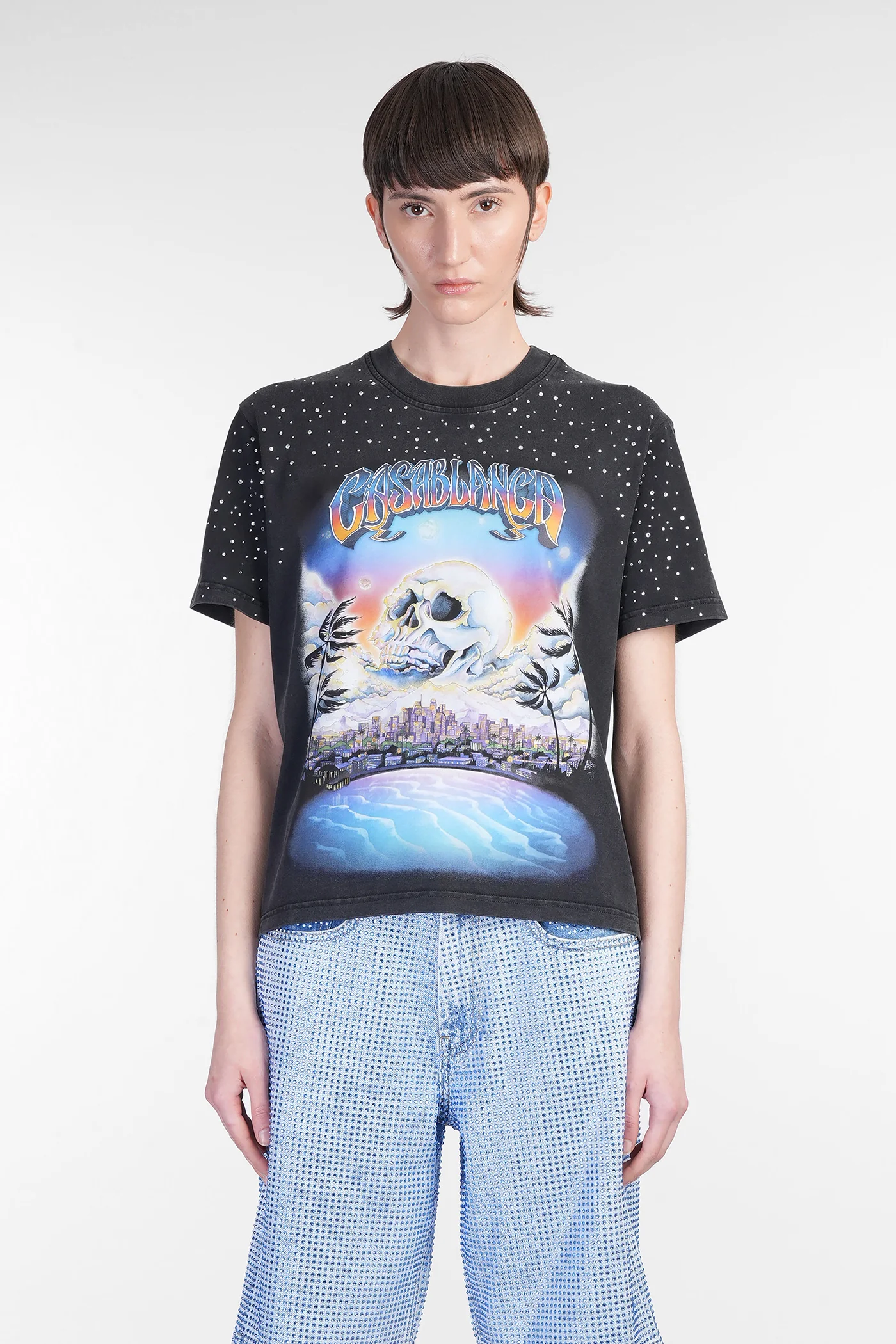 T-Shirt in black cotton