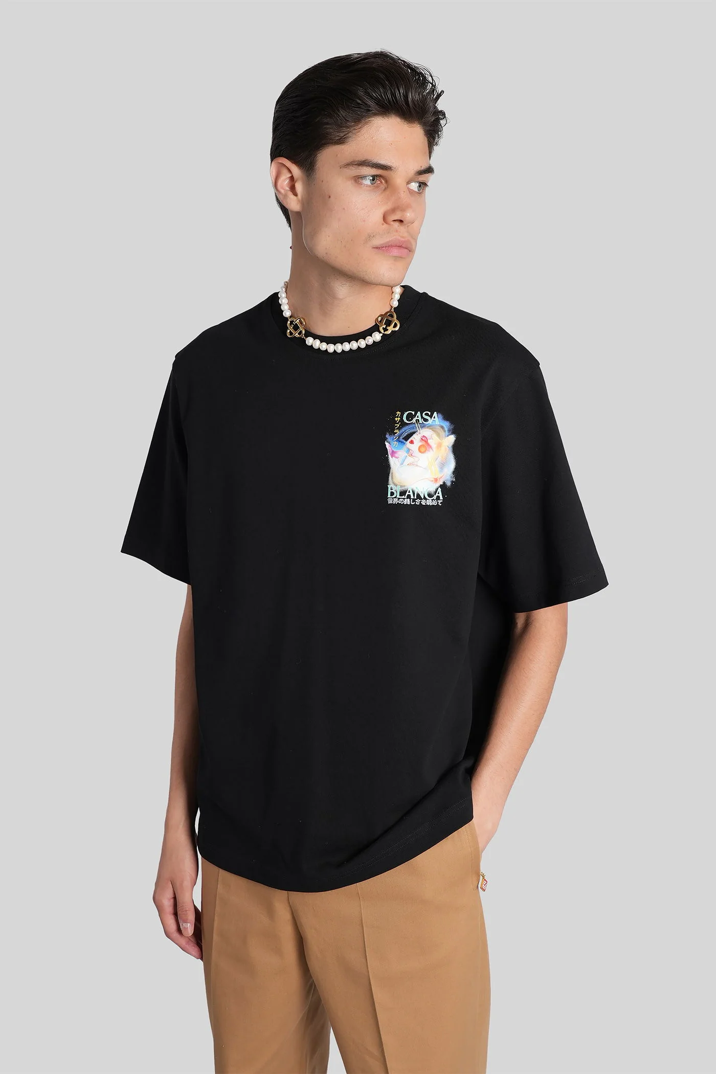 T-Shirt in black cotton
