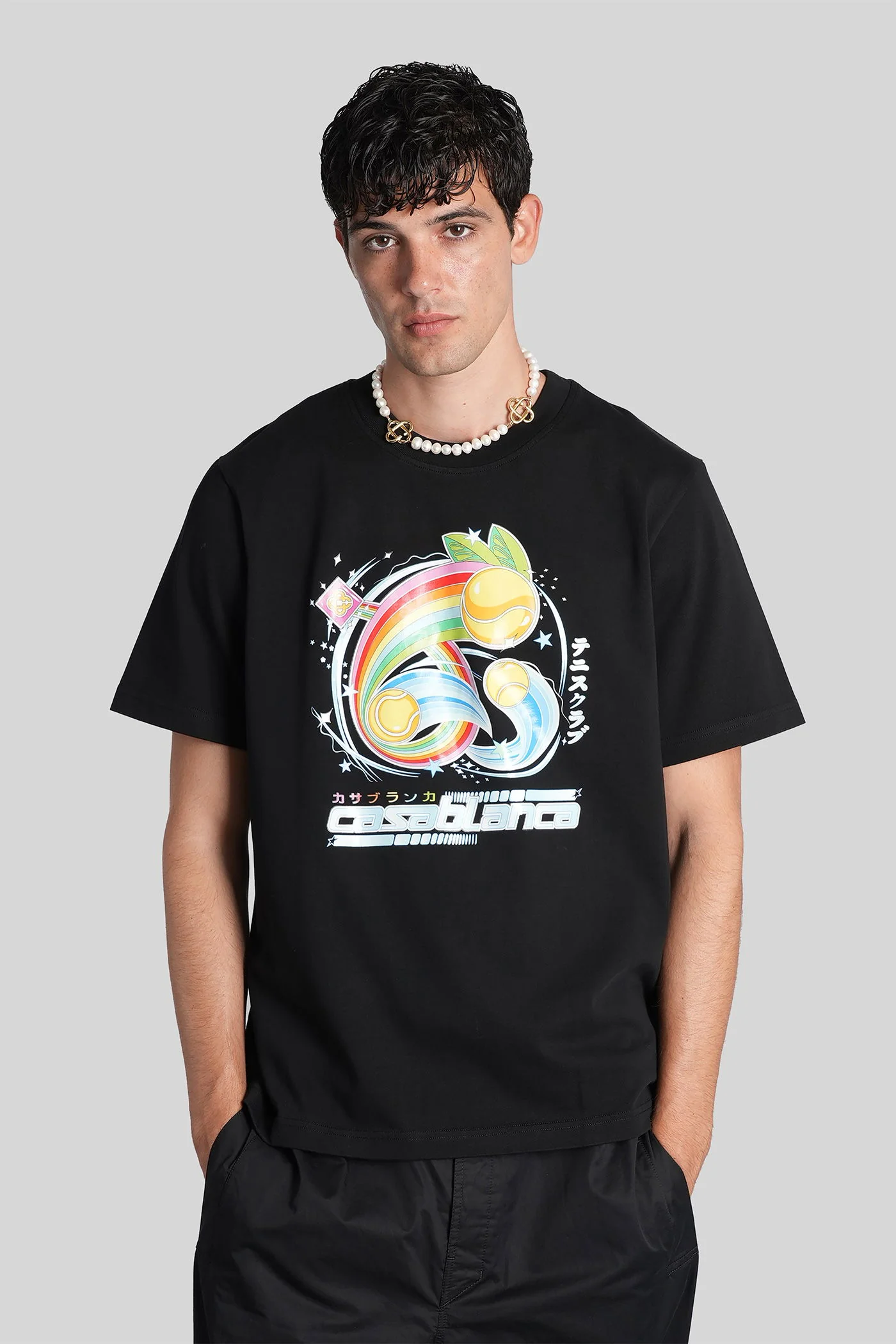 T-Shirt in black cotton
