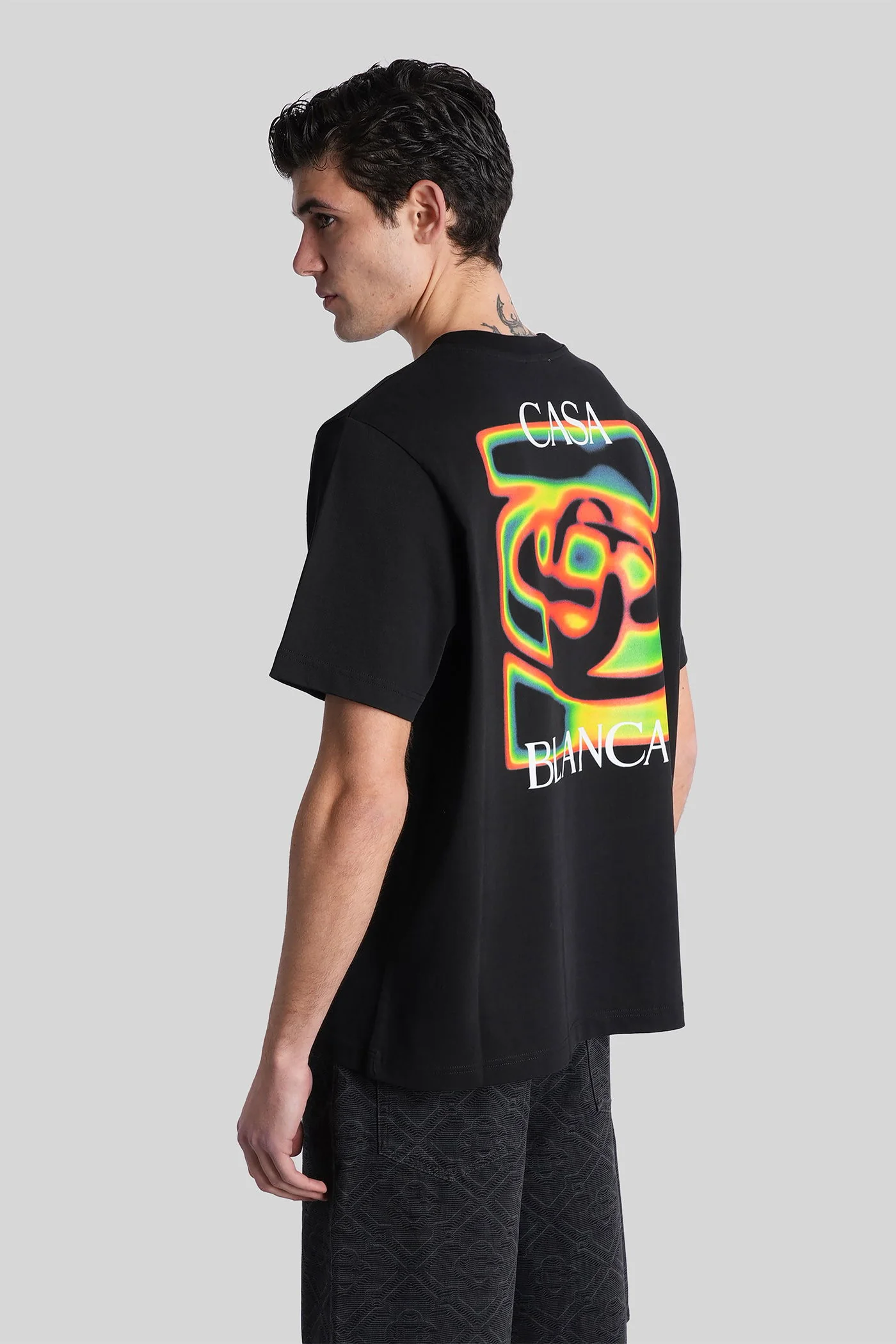 T-Shirt in black cotton