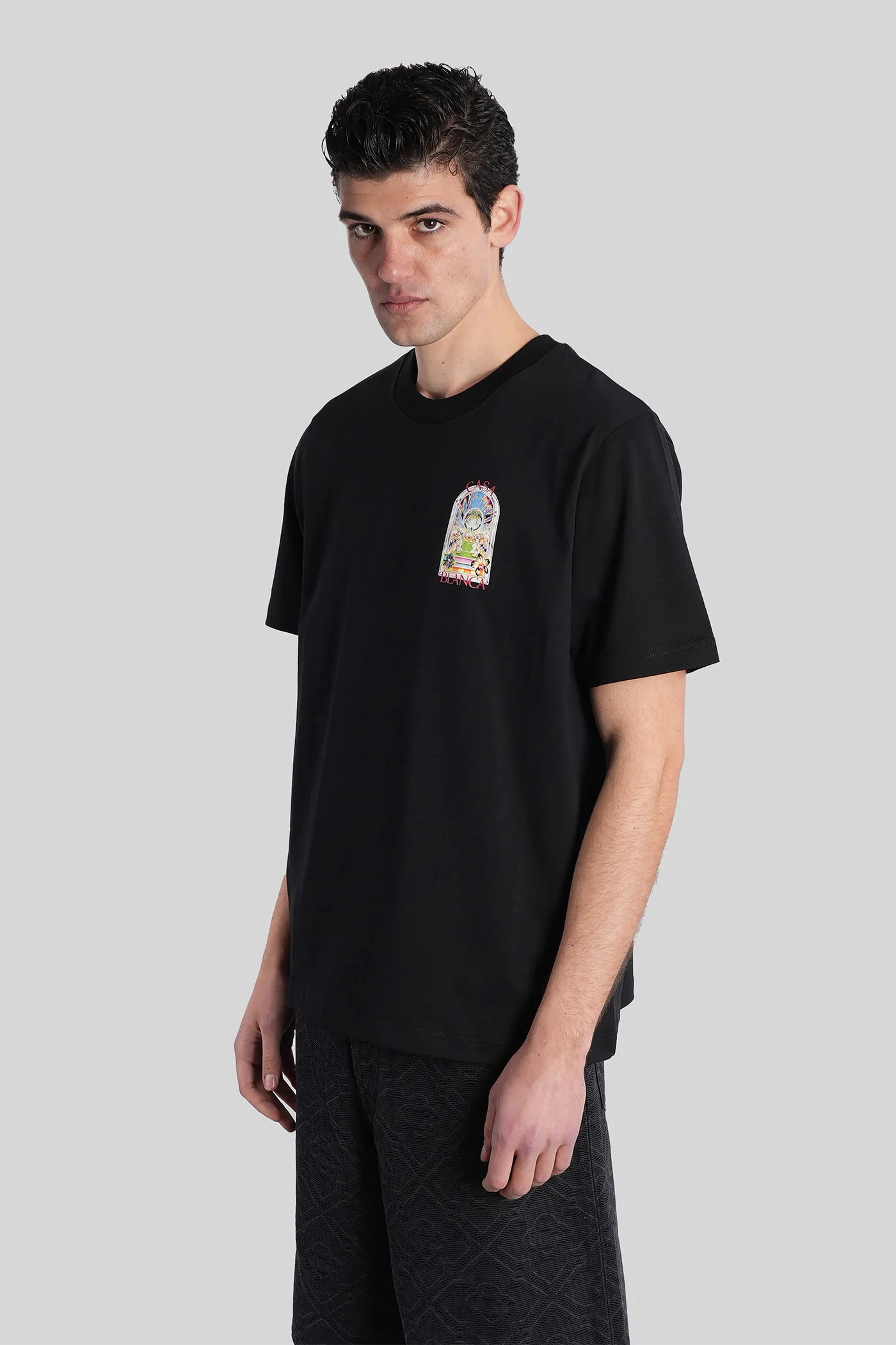 T-Shirt in black cotton - Image 4