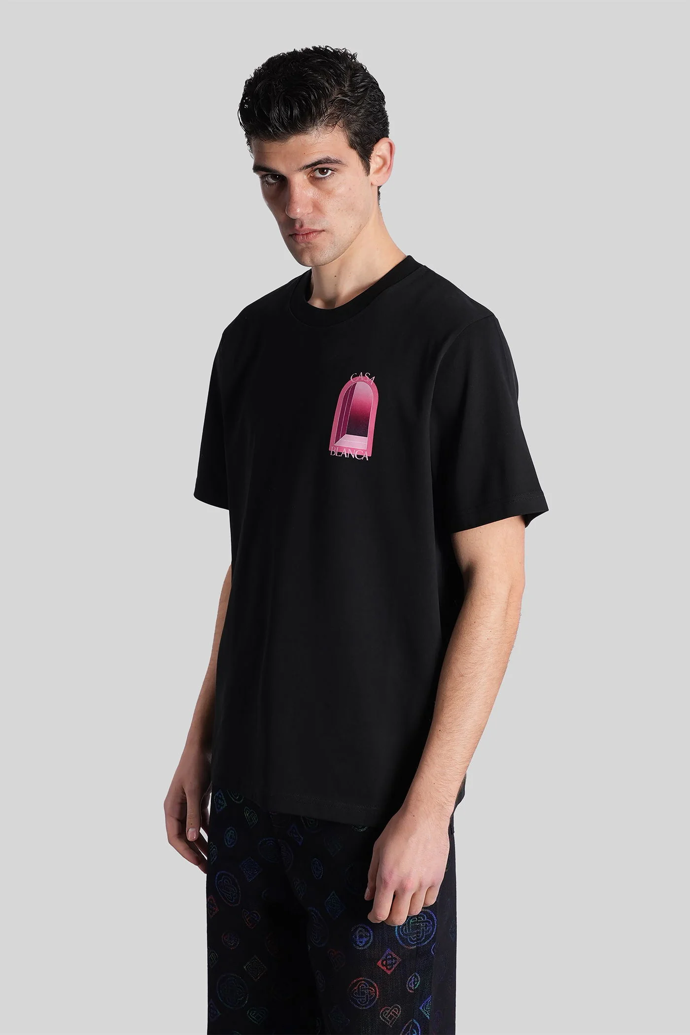T-Shirt in black cotton - Image 4