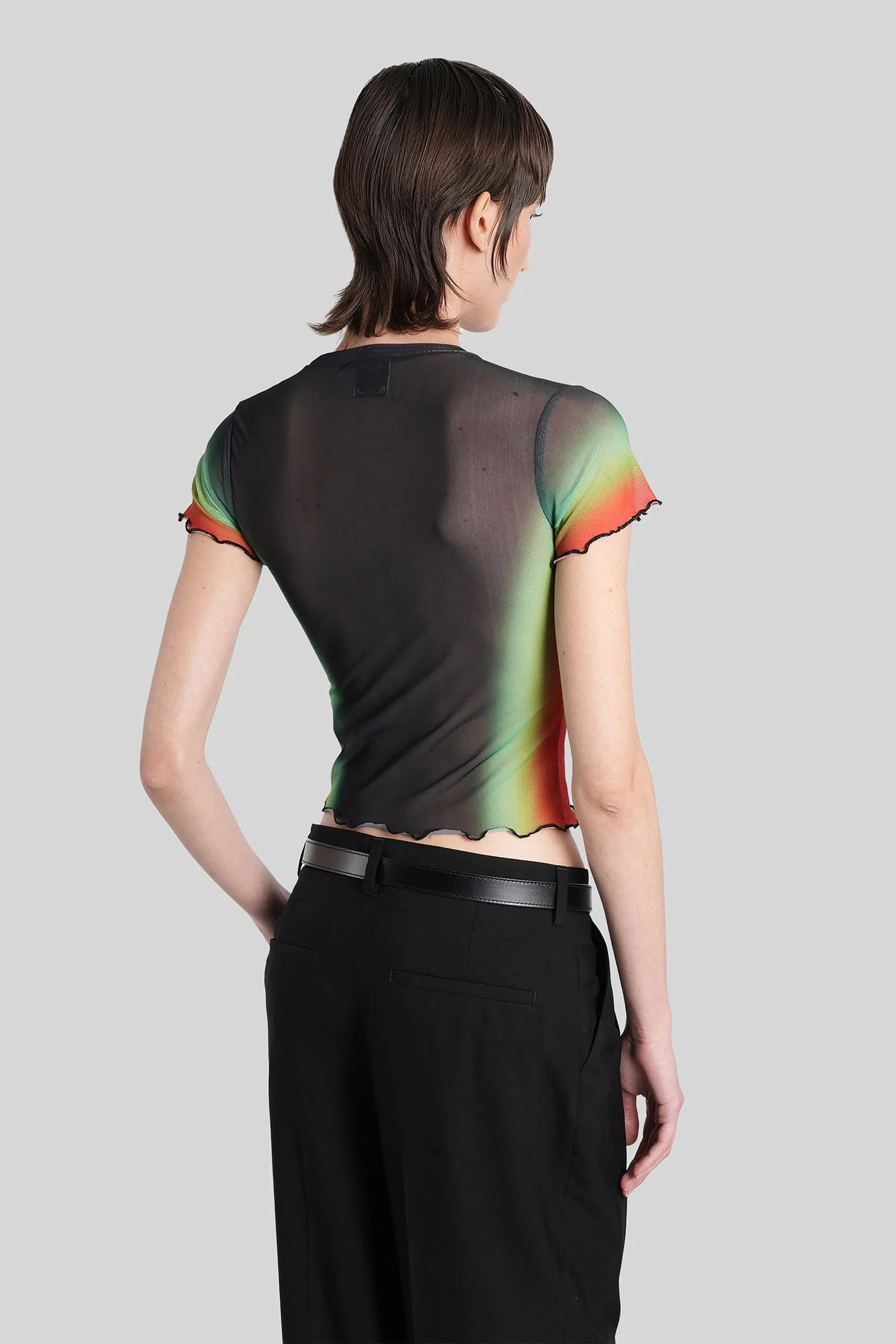 T-Shirt in black polyester - Image 3
