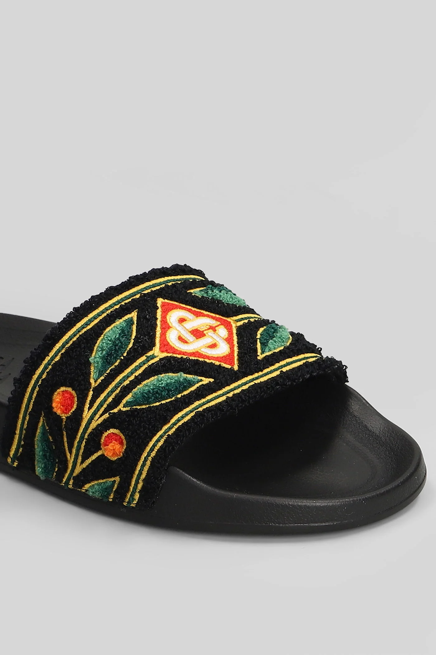 Terry slider Flats in black polyester - Image 5