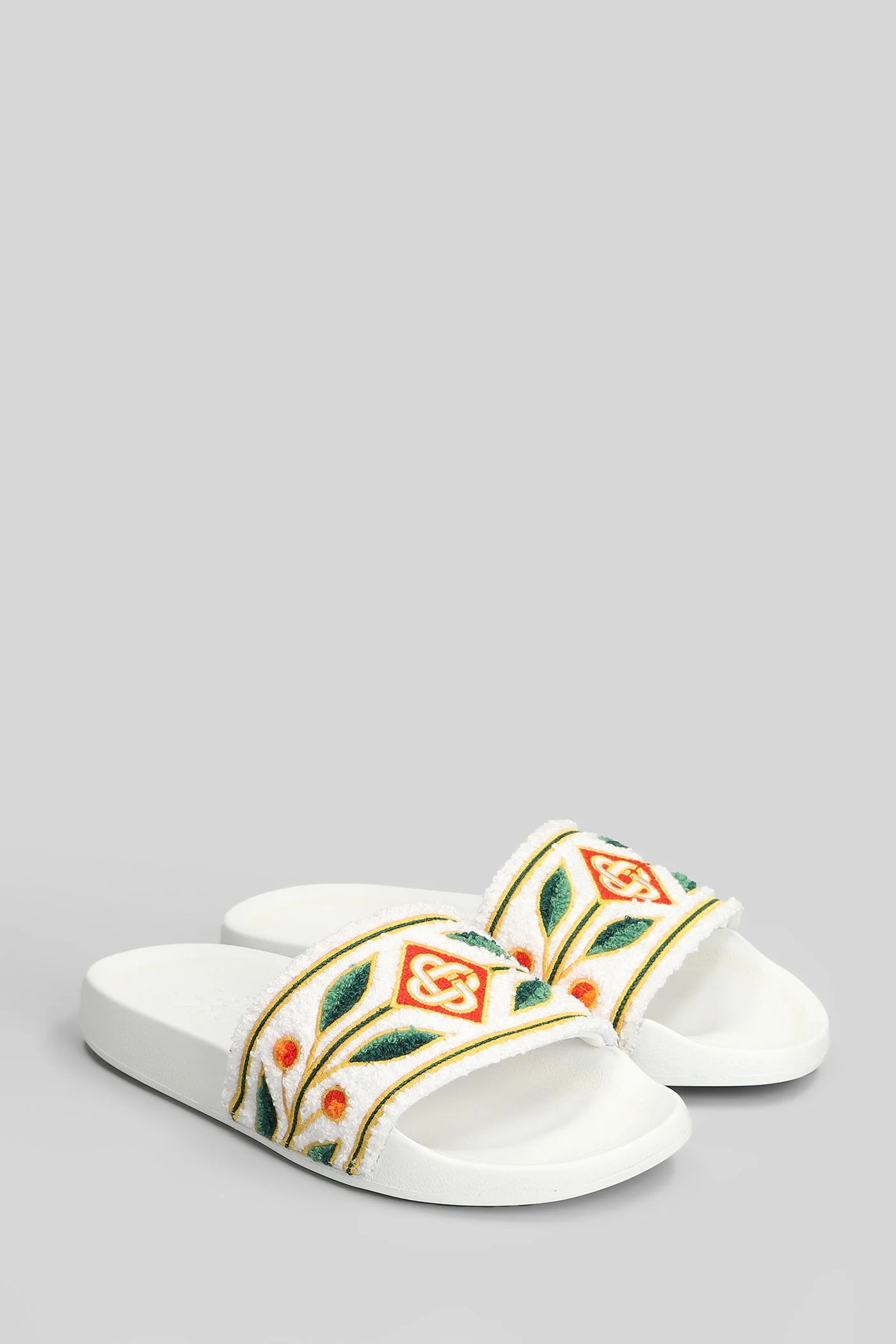 Terry slider Flats in white polyester - Image 2
