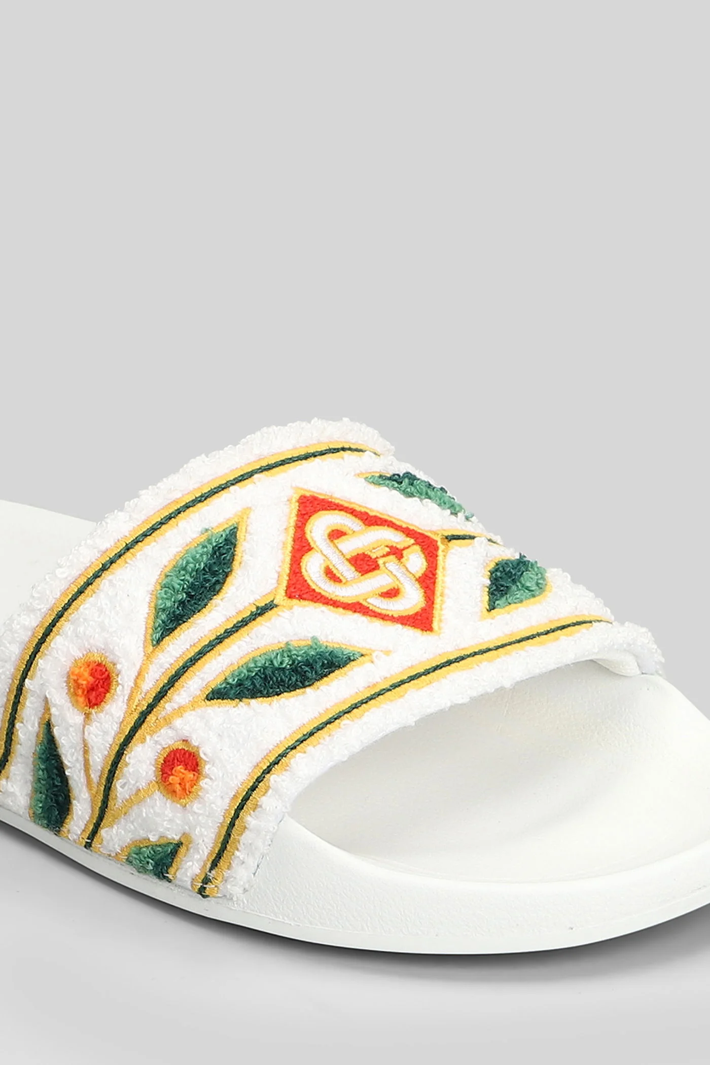 Terry slider Flats in white polyester - Image 5