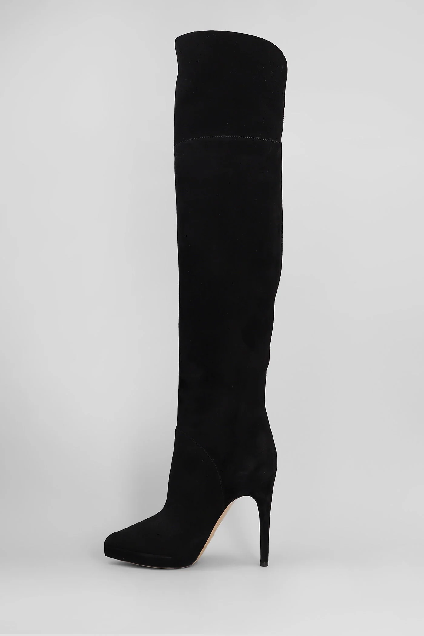 High heels boots in black suede - Image 3