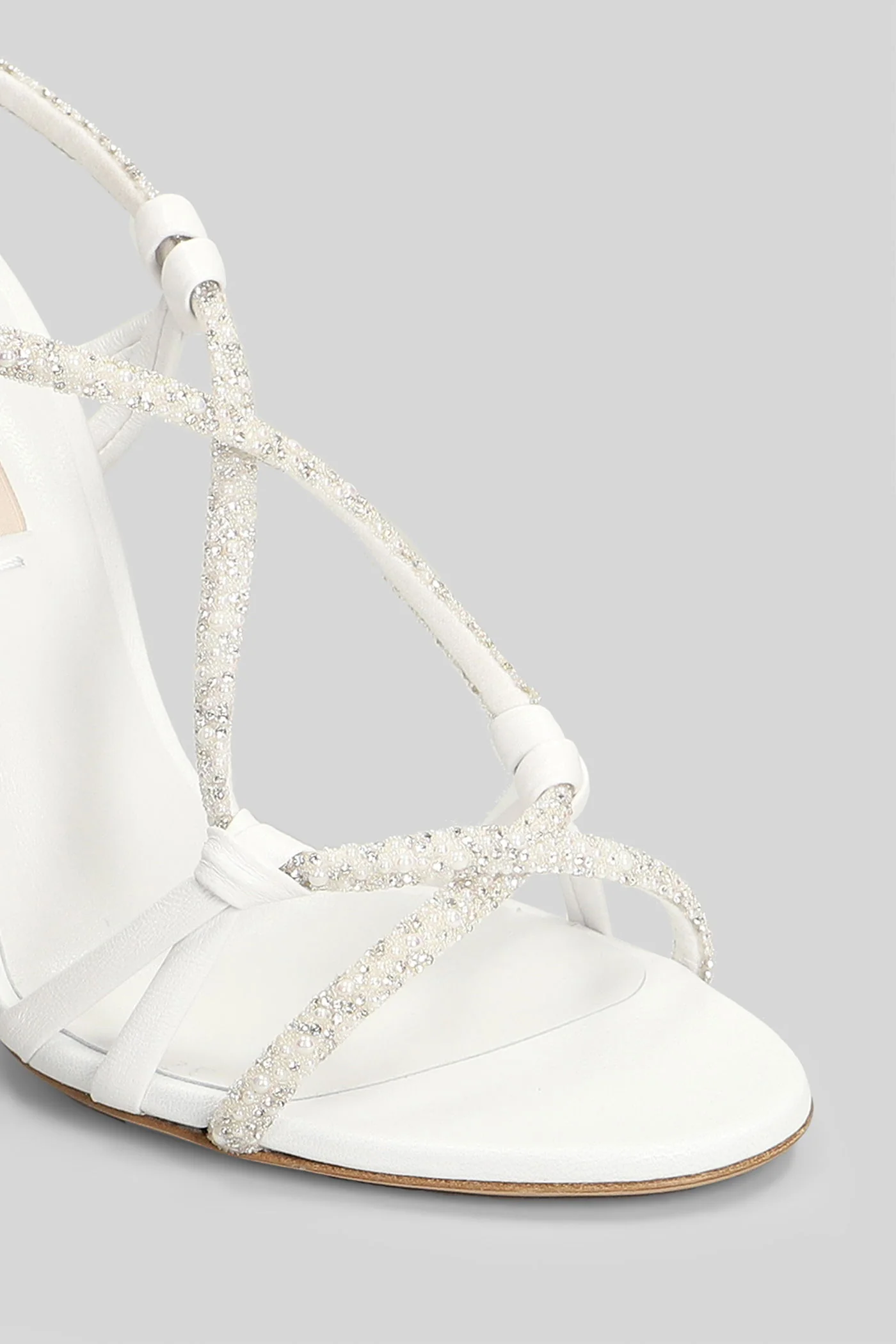 Sandals in white leather - Image 45