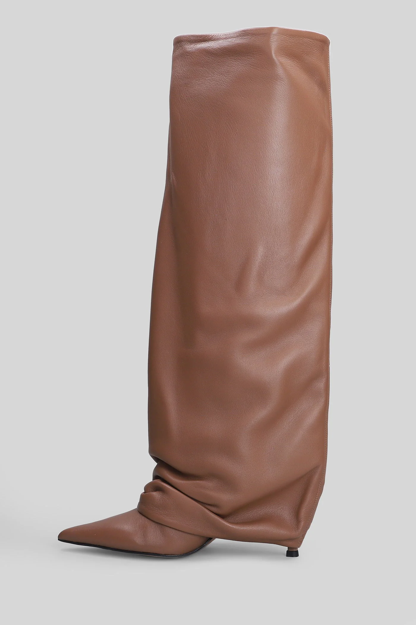 Irina High heels boots in Camel leather - Image 8