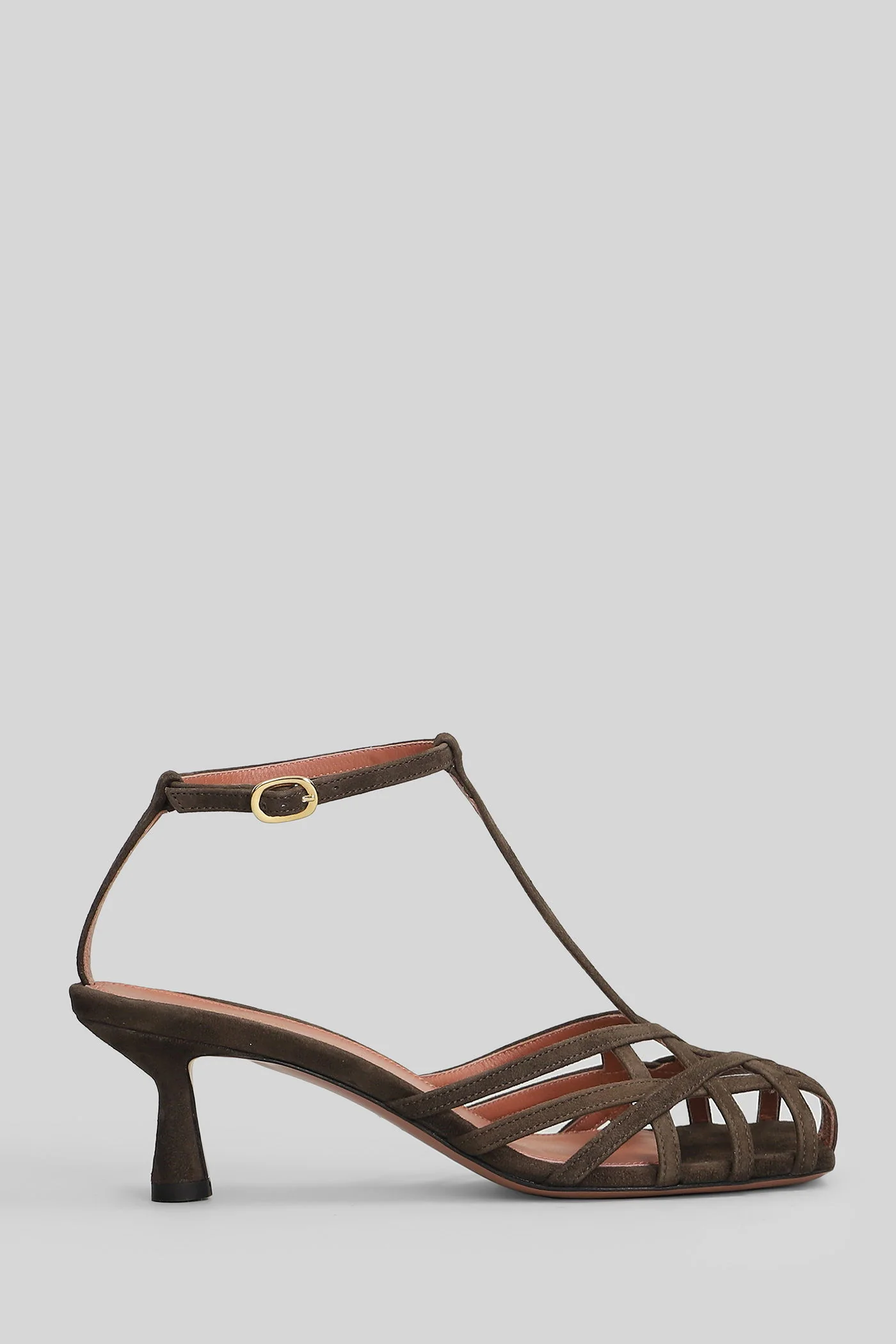 Manila Sandals in dark brown suede