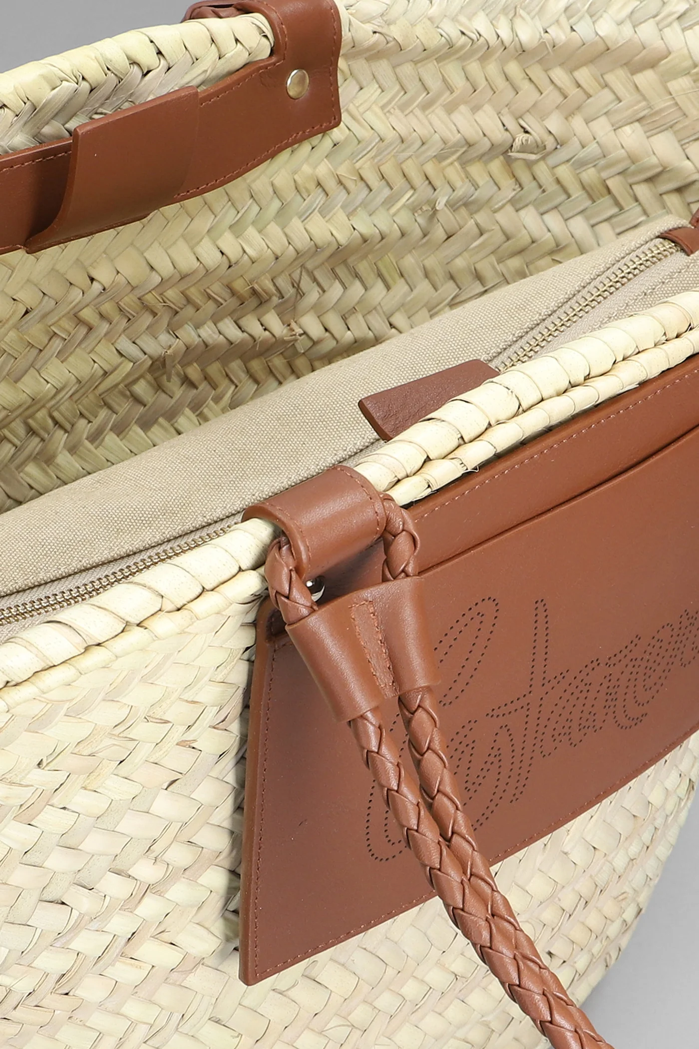 B.Sagitario-152 Tote in beige wool and polyamide - Image 4